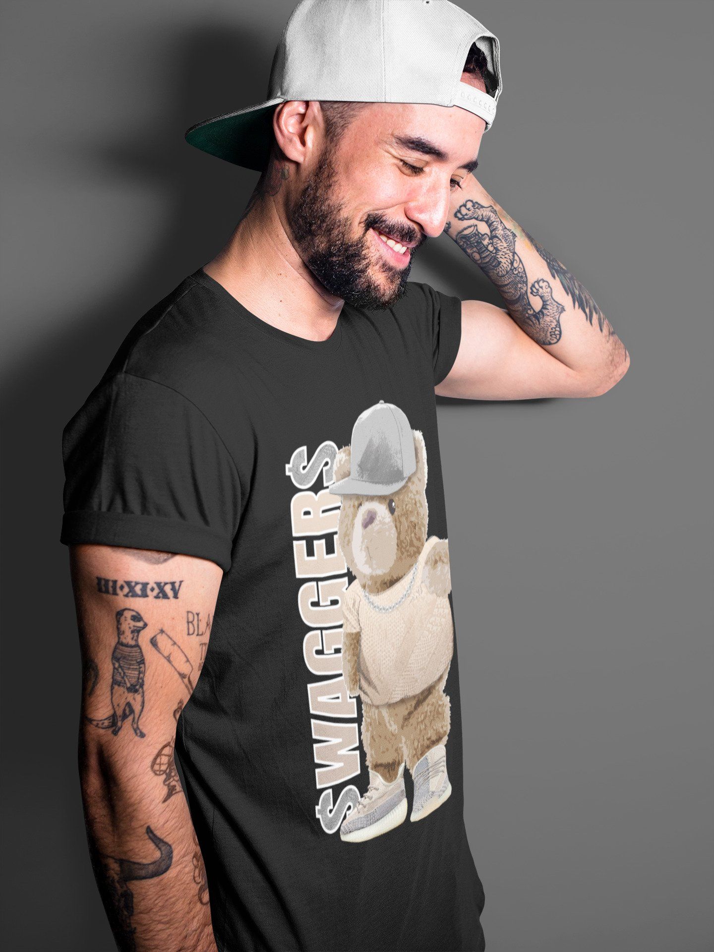 Bear Swaggers Unisex Tops - Yeezy 350 Ash Pearl