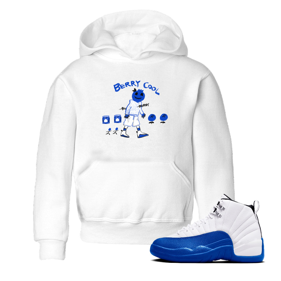 Berry Cool snkmatch Tees Kids - Air Jordan 12 Blueberry