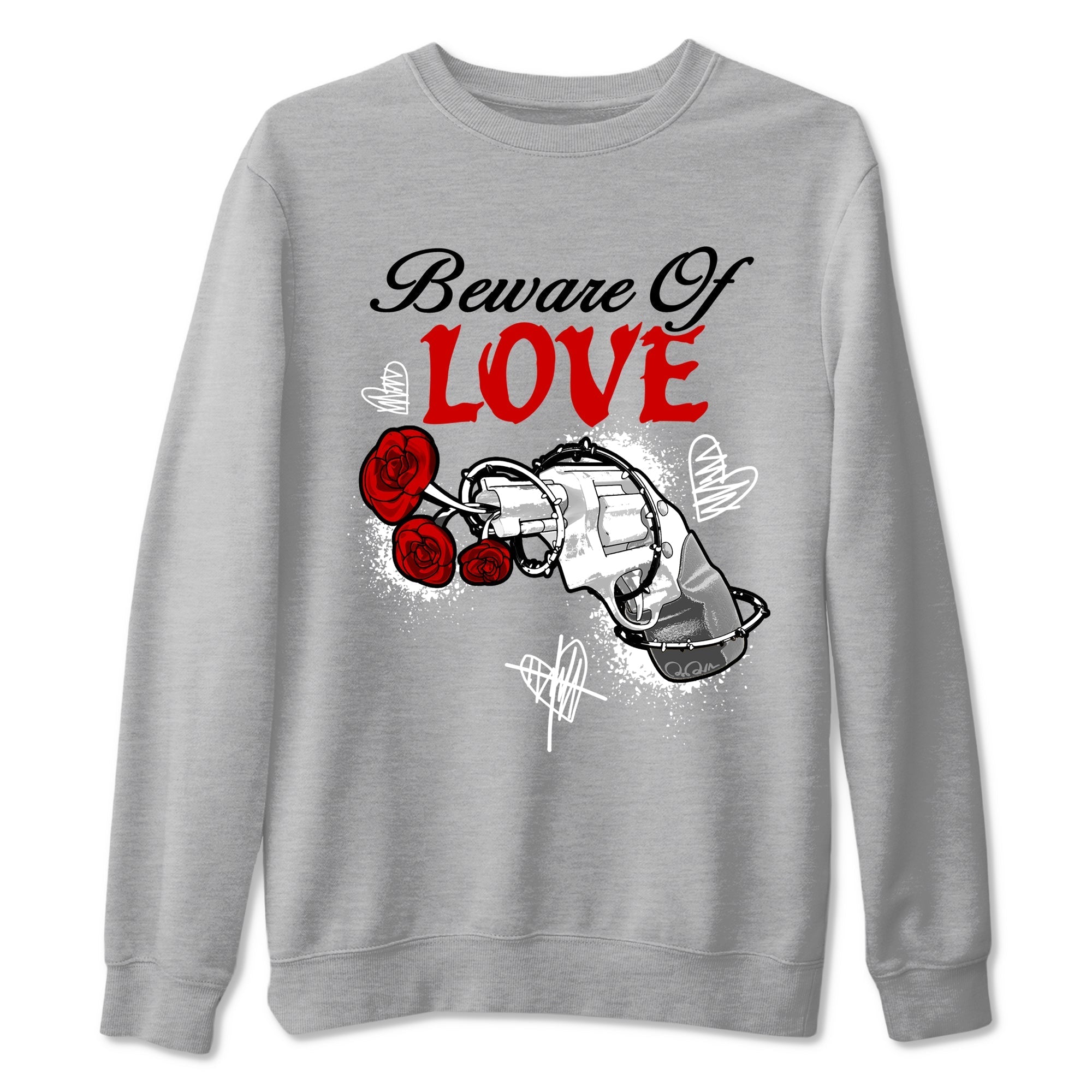 Beware Of Love snkmatch Tees - Air Jordan 4 White Cement