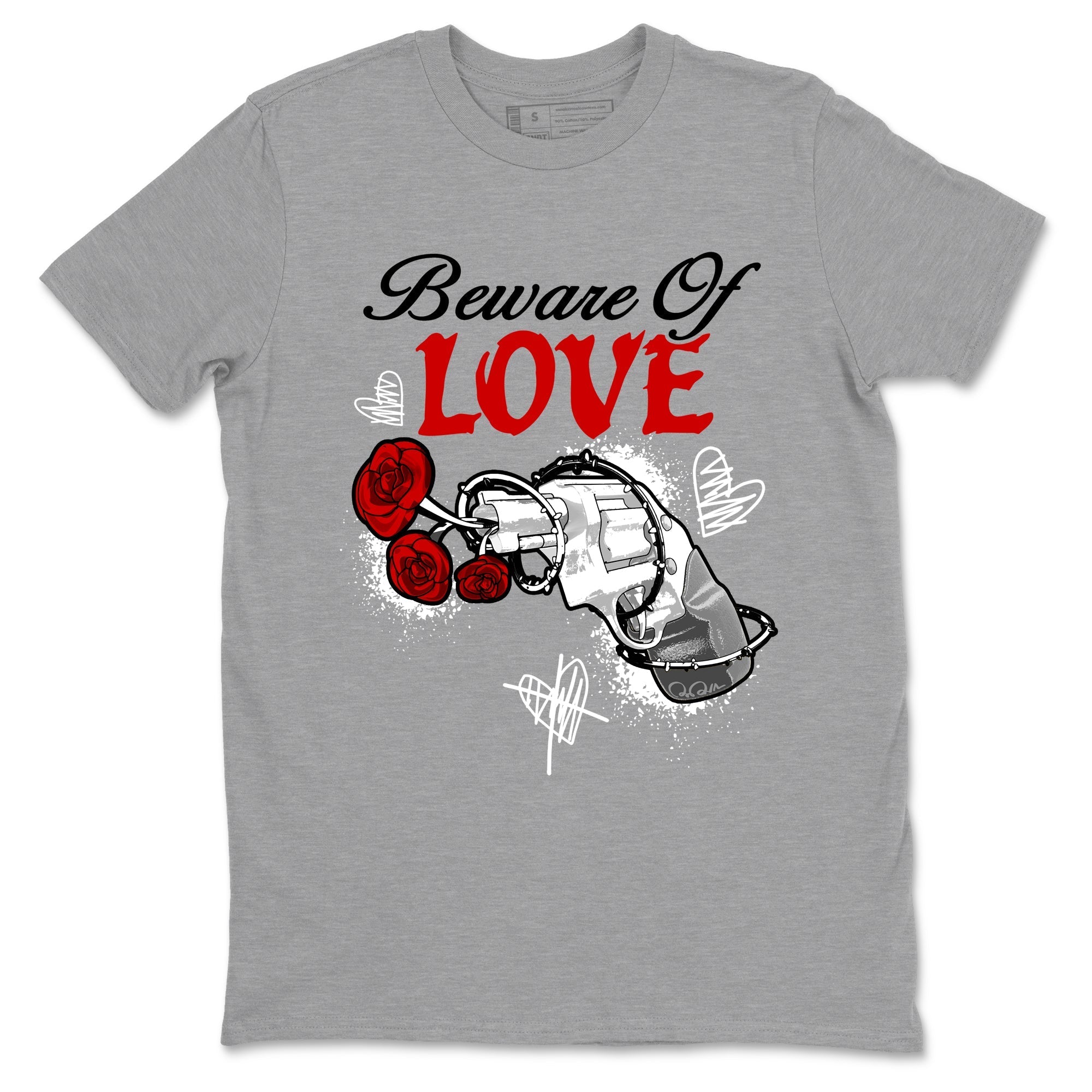 Beware Of Love snkmatch Tees - Air Jordan 4 White Cement