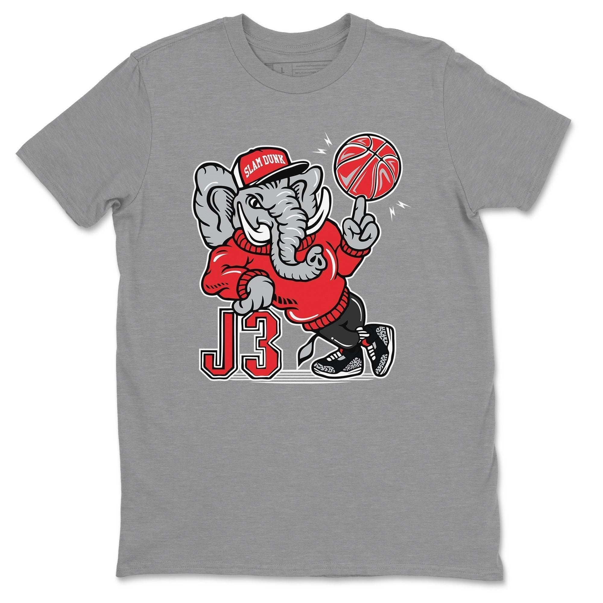 AJ3 Elephant Unisex Tops - Air Jordan 3 Black Cement