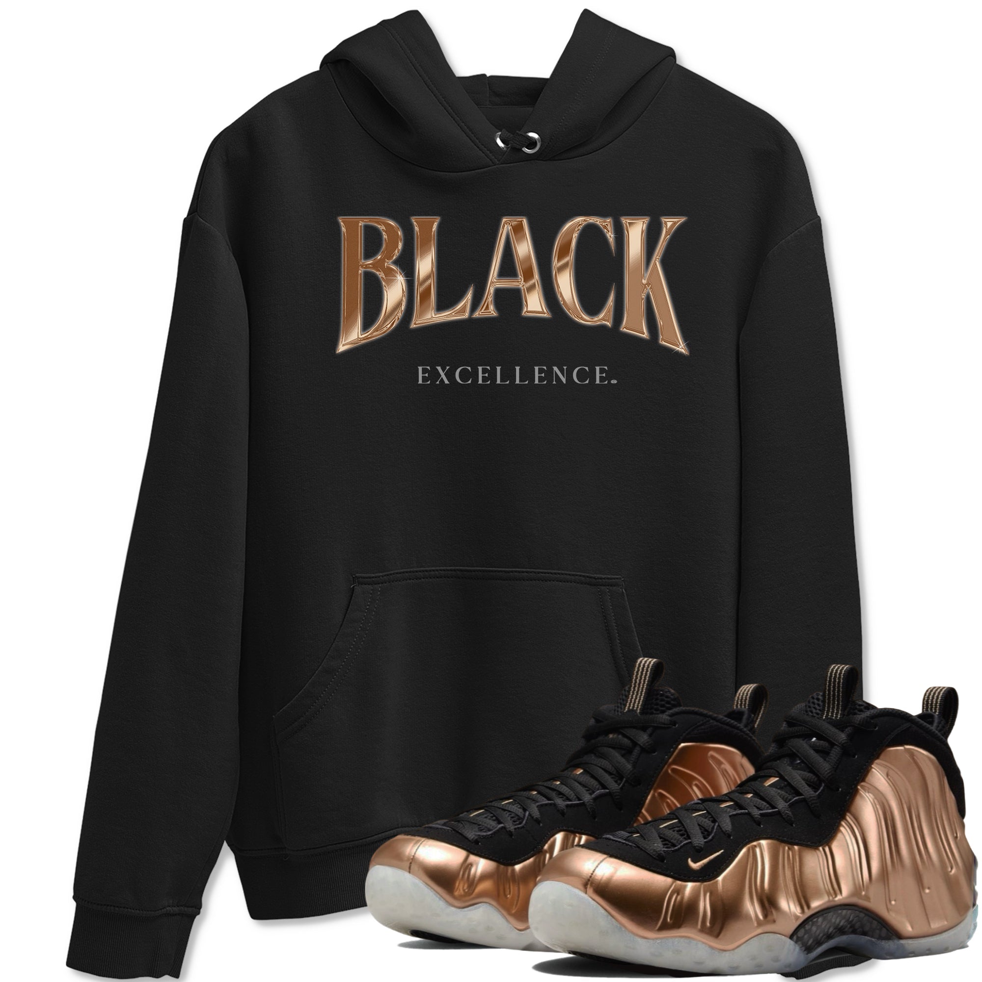 Black Excellence snkmatch Tees - Air Foamposite One Metallic Copper