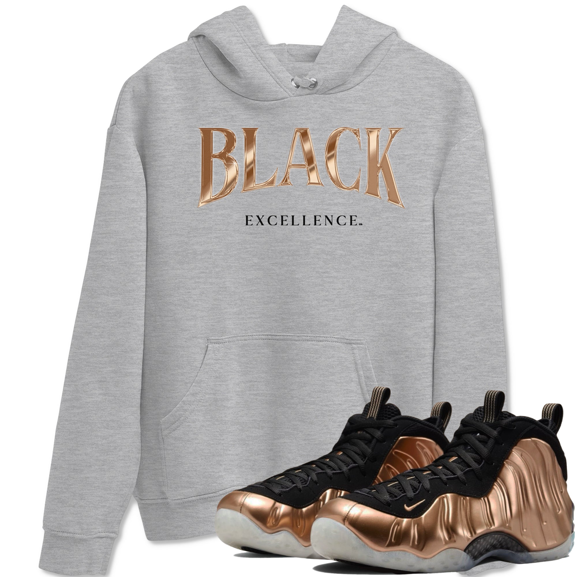Black Excellence snkmatch Tees - Air Foamposite One Metallic Copper
