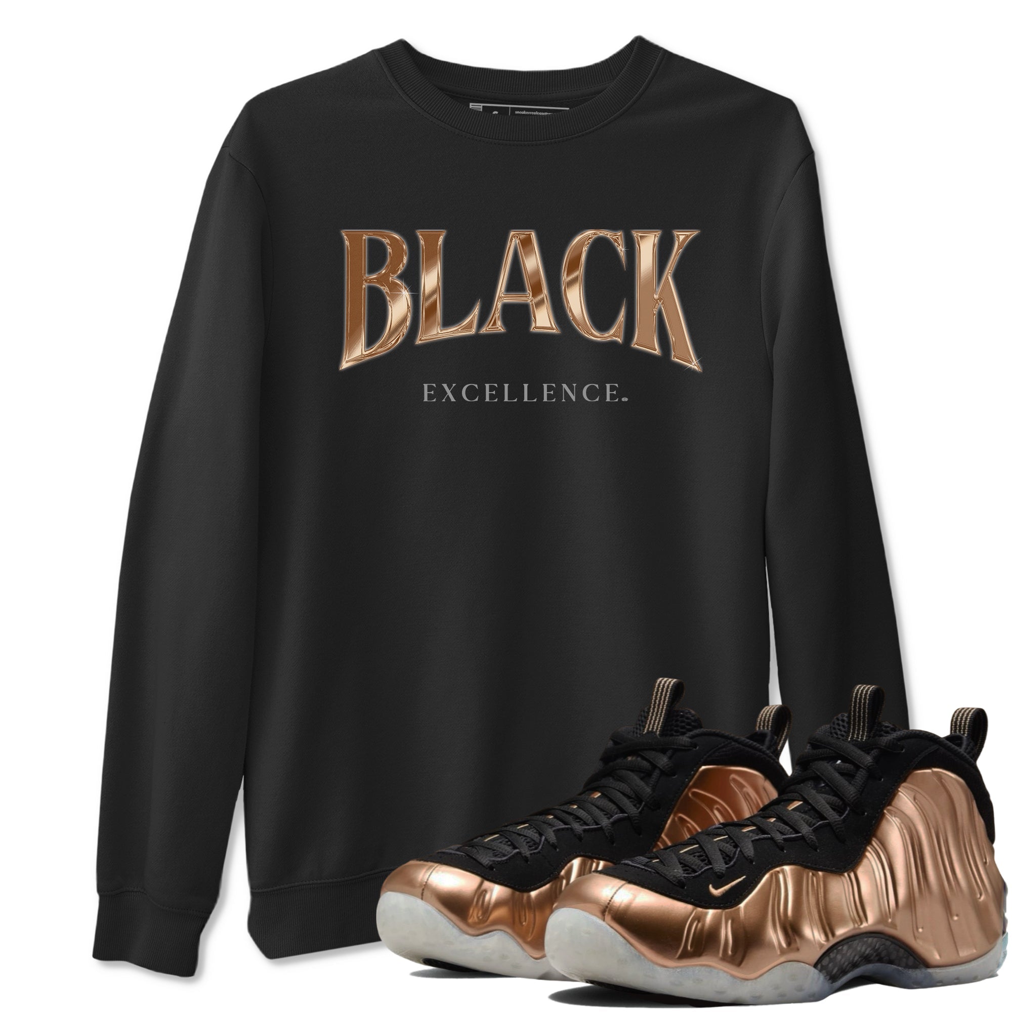 Black Excellence snkmatch Tees - Air Foamposite One Metallic Copper