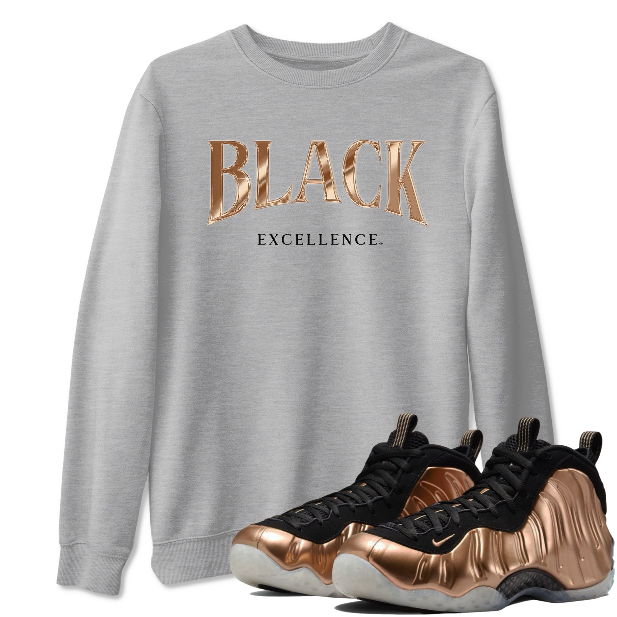 Black Excellence snkmatch Tees - Air Foamposite One Metallic Copper