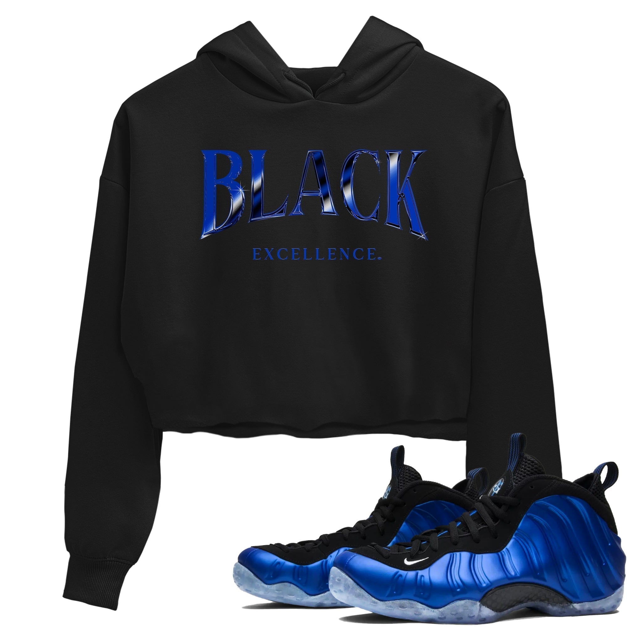 Black Excellence snkmatch Women's Top - Air Foamposite One Royal