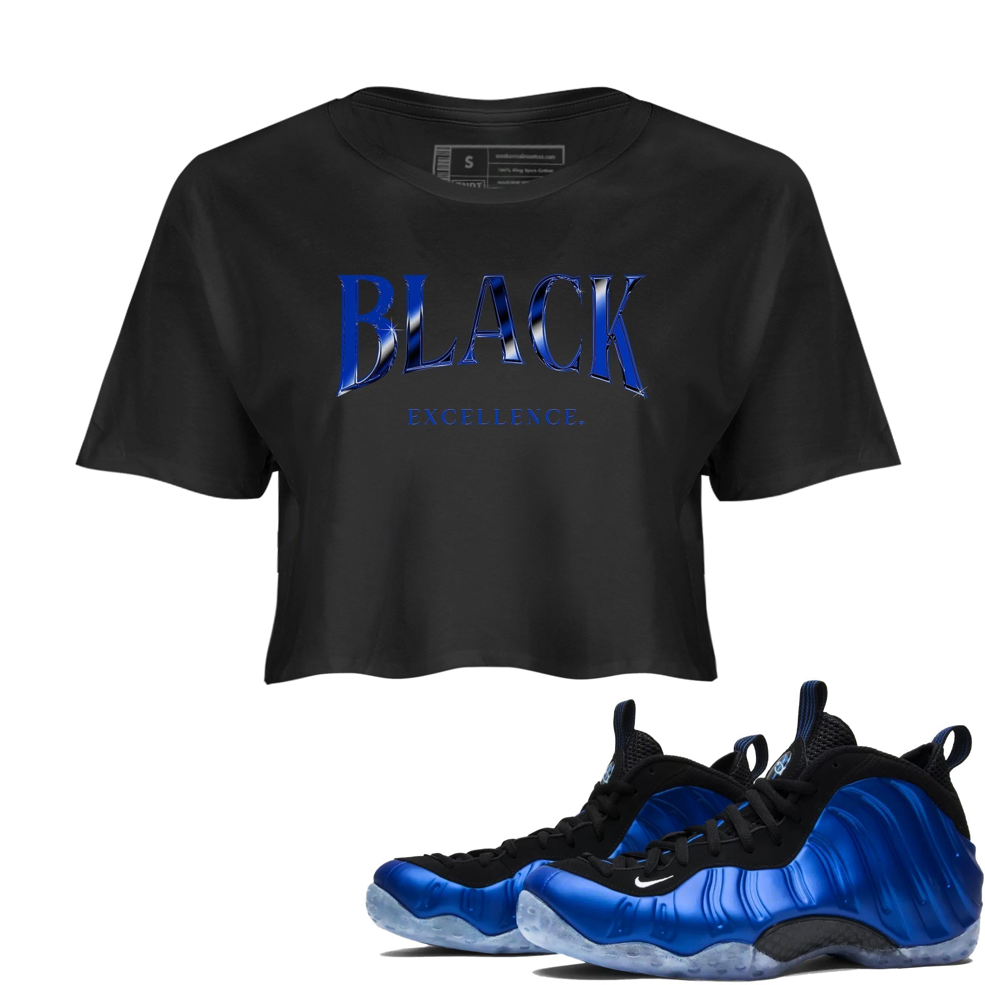 Black Excellence snkmatch Women's Top - Air Foamposite One Royal