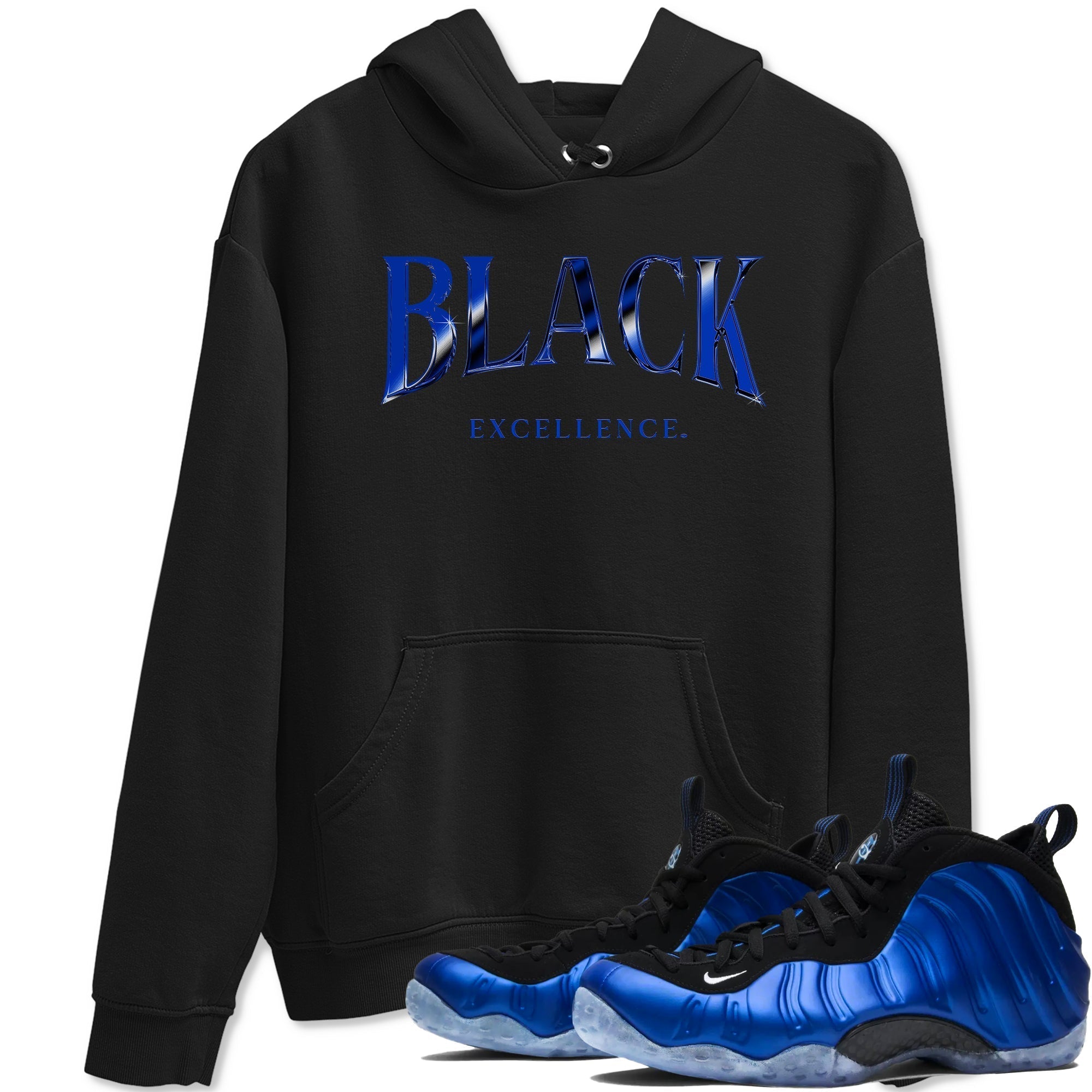 Black Excellence snkmatch Tees - Air Foamposite One Royal
