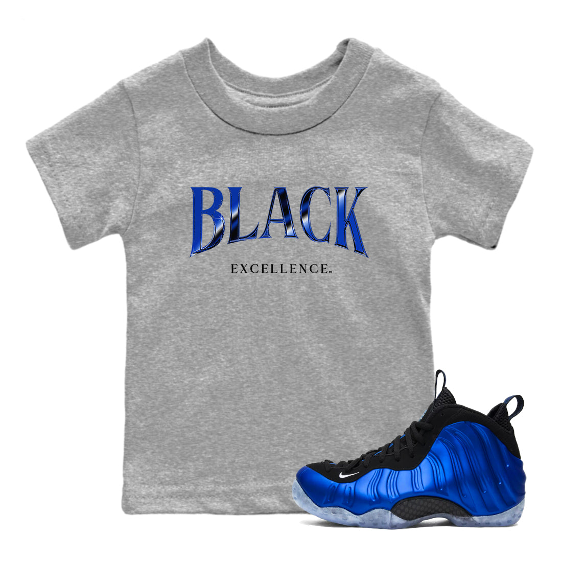 Black Excellence snkmatch Tees Kids - Air Foamposite One Royal