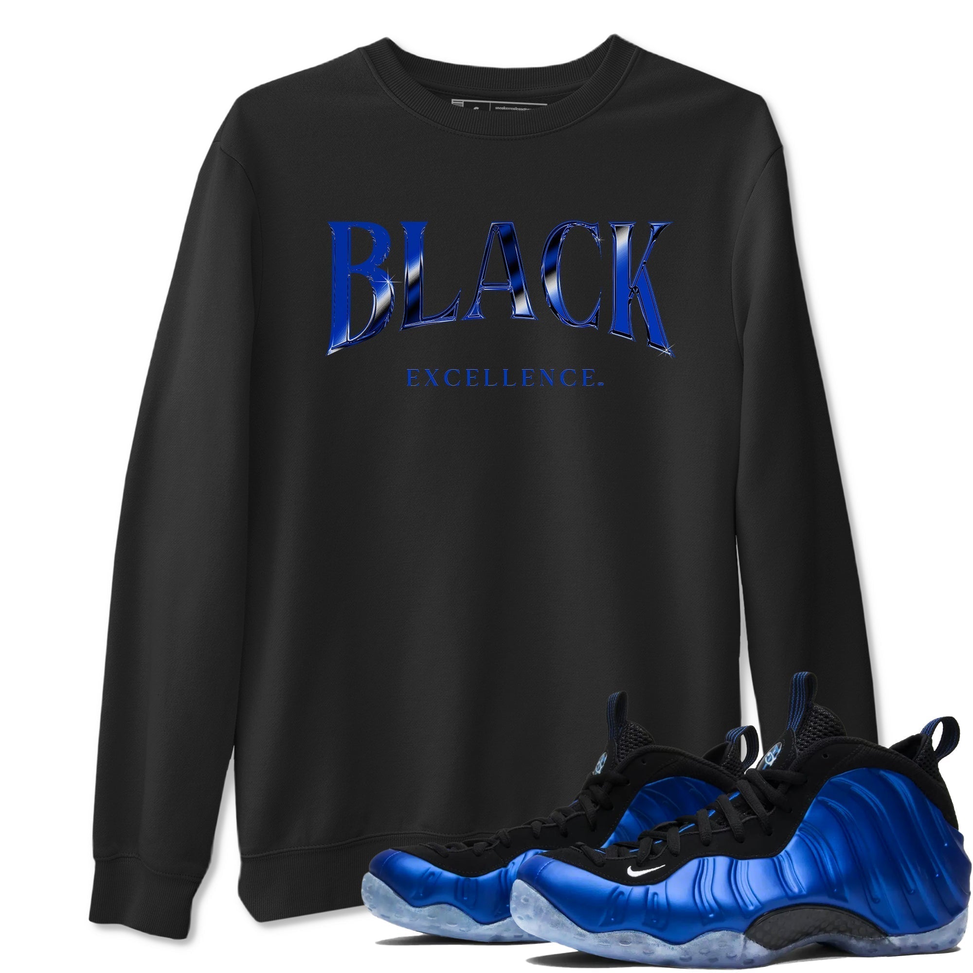 Black Excellence snkmatch Tees - Air Foamposite One Royal