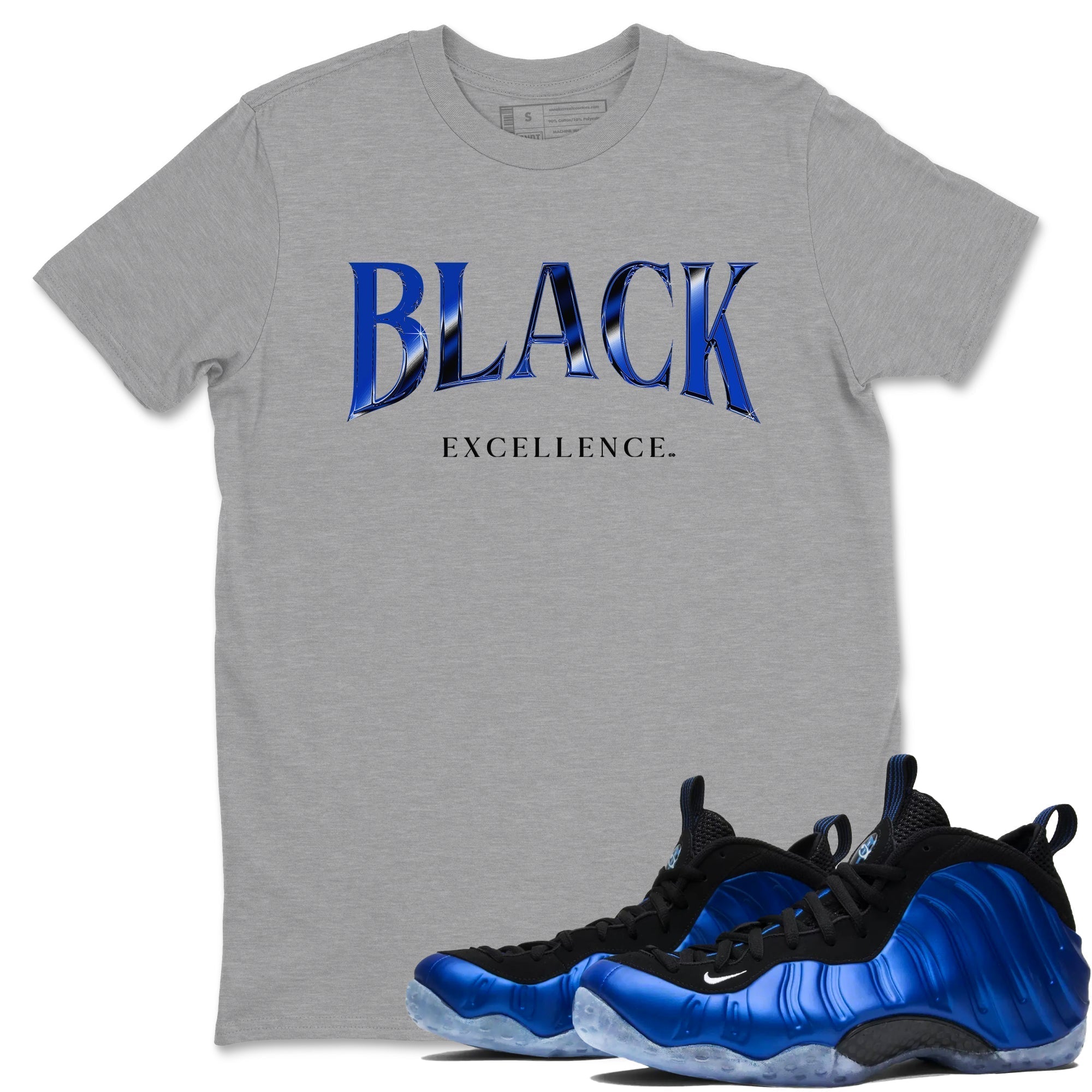 Black Excellence snkmatch Tees - Air Foamposite One Royal
