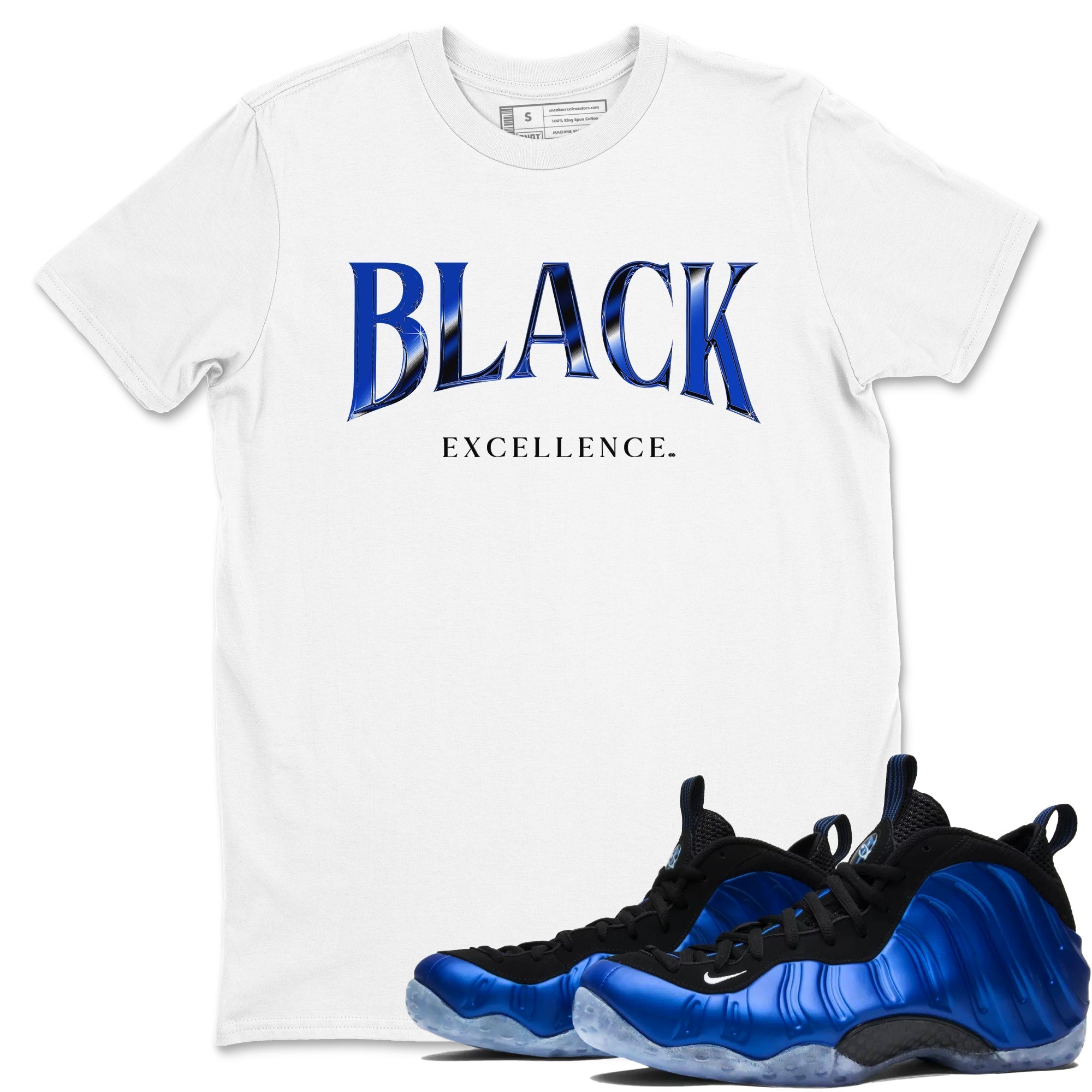 Black Excellence snkmatch Tees - Air Foamposite One Royal