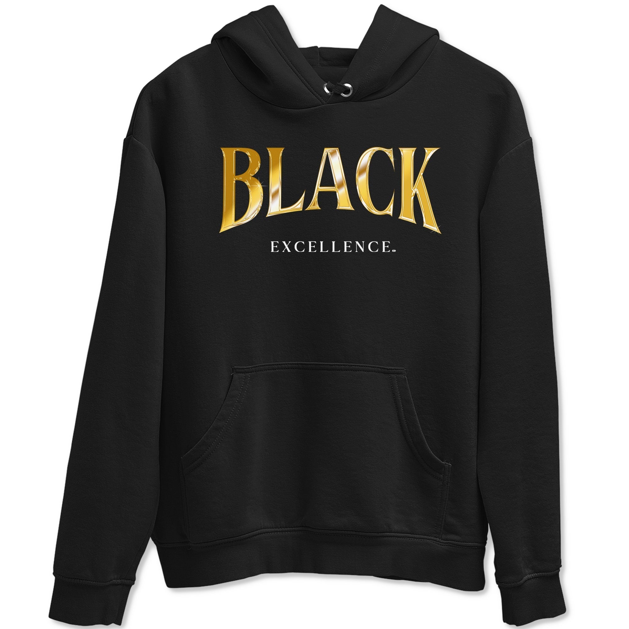 Black Excellence snkmatch Tees - Air Jordan 1 Black Metallic Gold