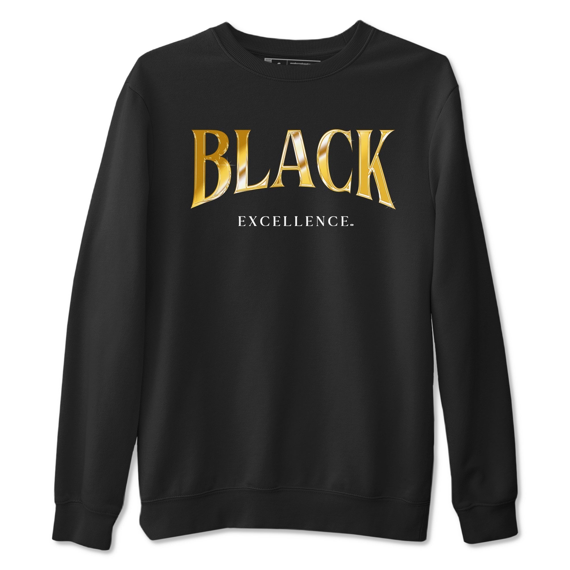 Black Excellence snkmatch Tees - Air Jordan 1 Black Metallic Gold