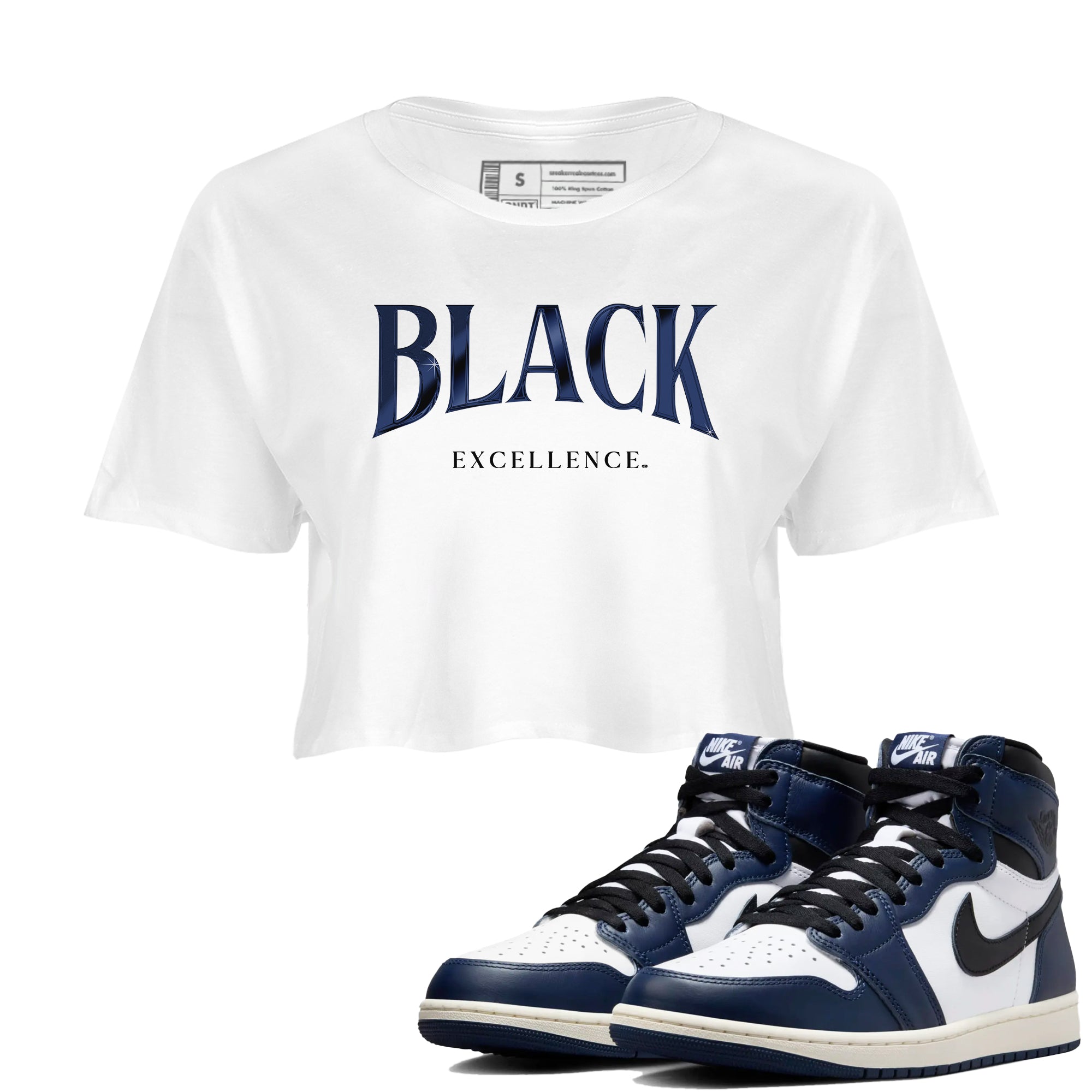 Black Excellence snkmatch Women's Top - Air Jordan 1 Midnight Navy