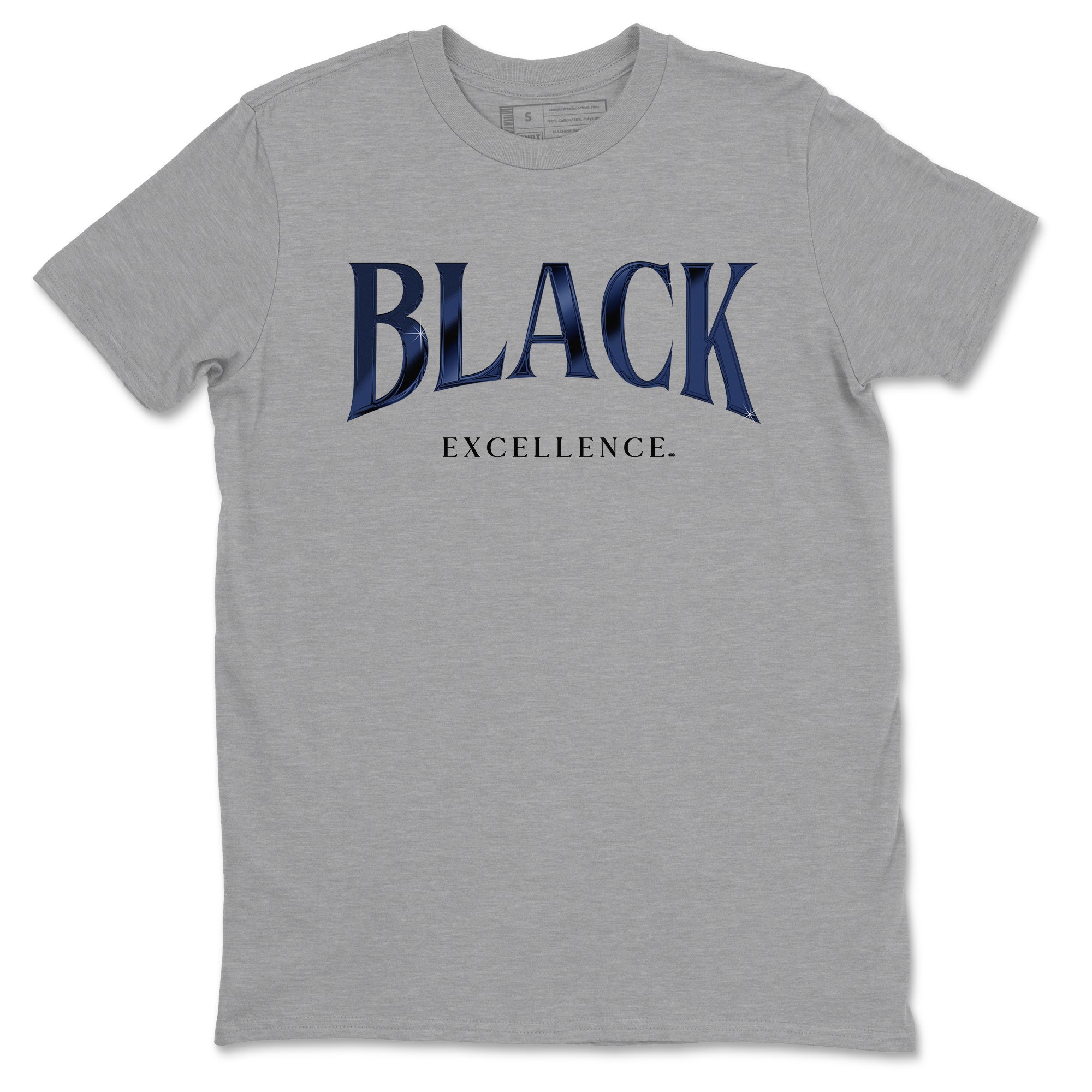Black Excellence snkmatch Tees - Air Jordan 1 Midnight Navy