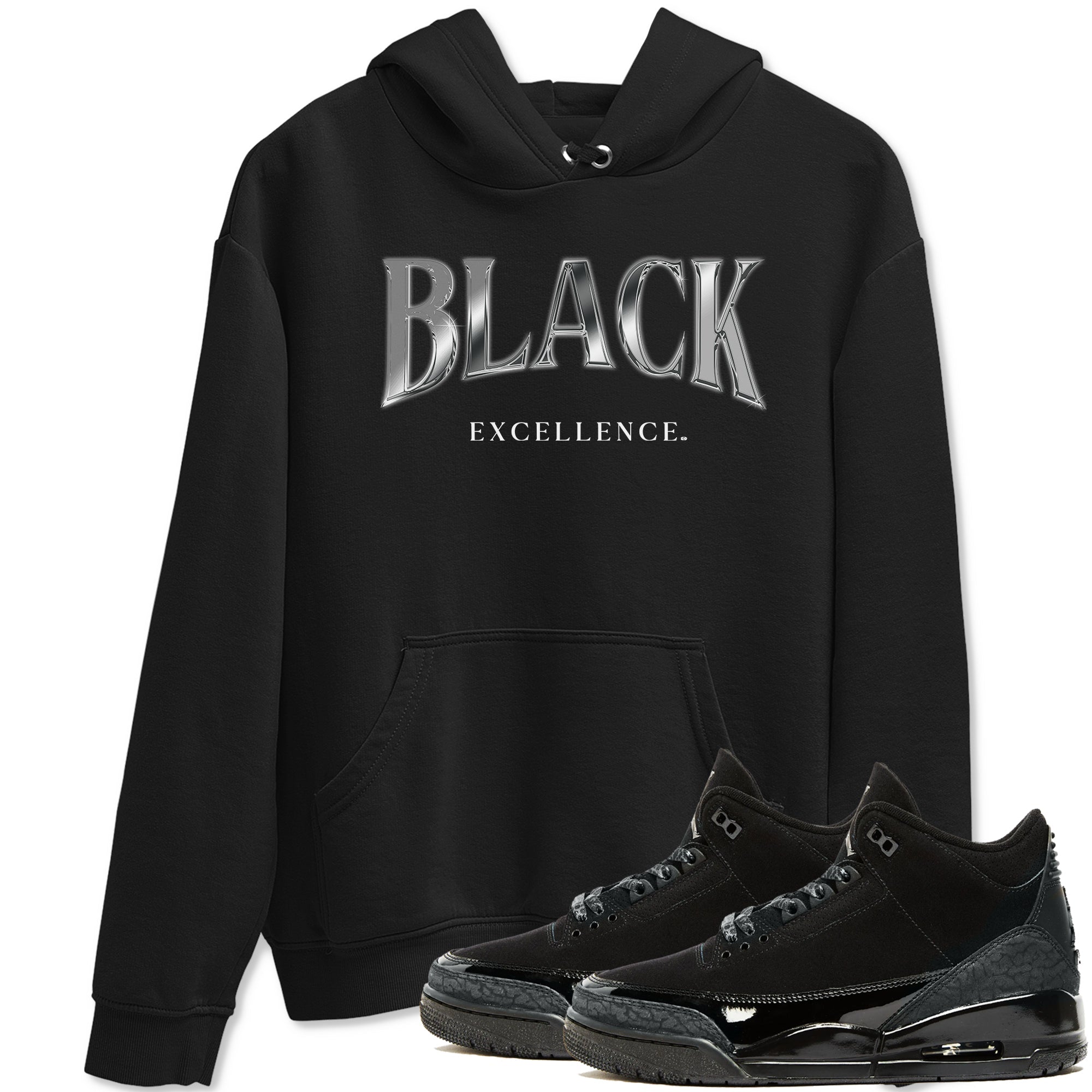 Black Excellence SNRT Sneaker Tees - Air Jordan 3 Black Cat