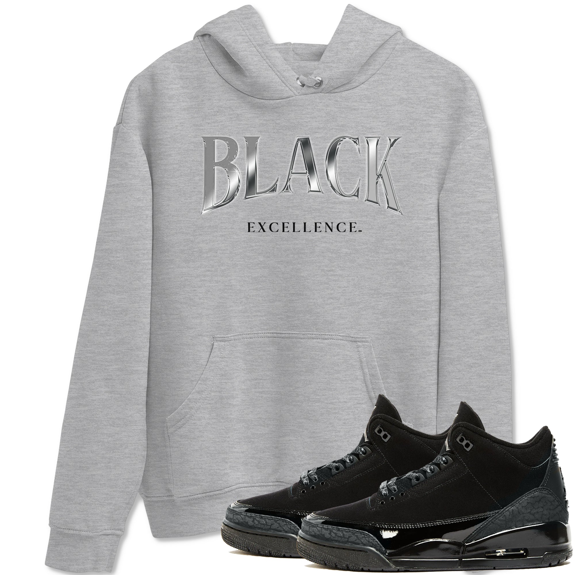 Black Excellence SNRT Sneaker Tees - Air Jordan 3 Black Cat