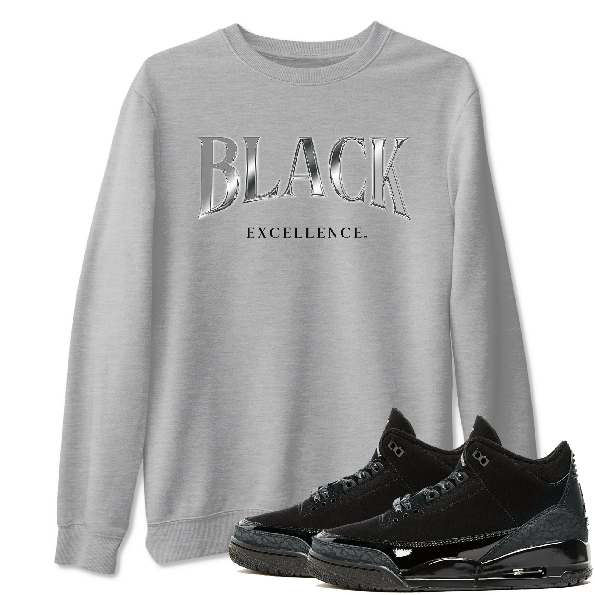 Black Excellence SNRT Sneaker Tees - Air Jordan 3 Black Cat