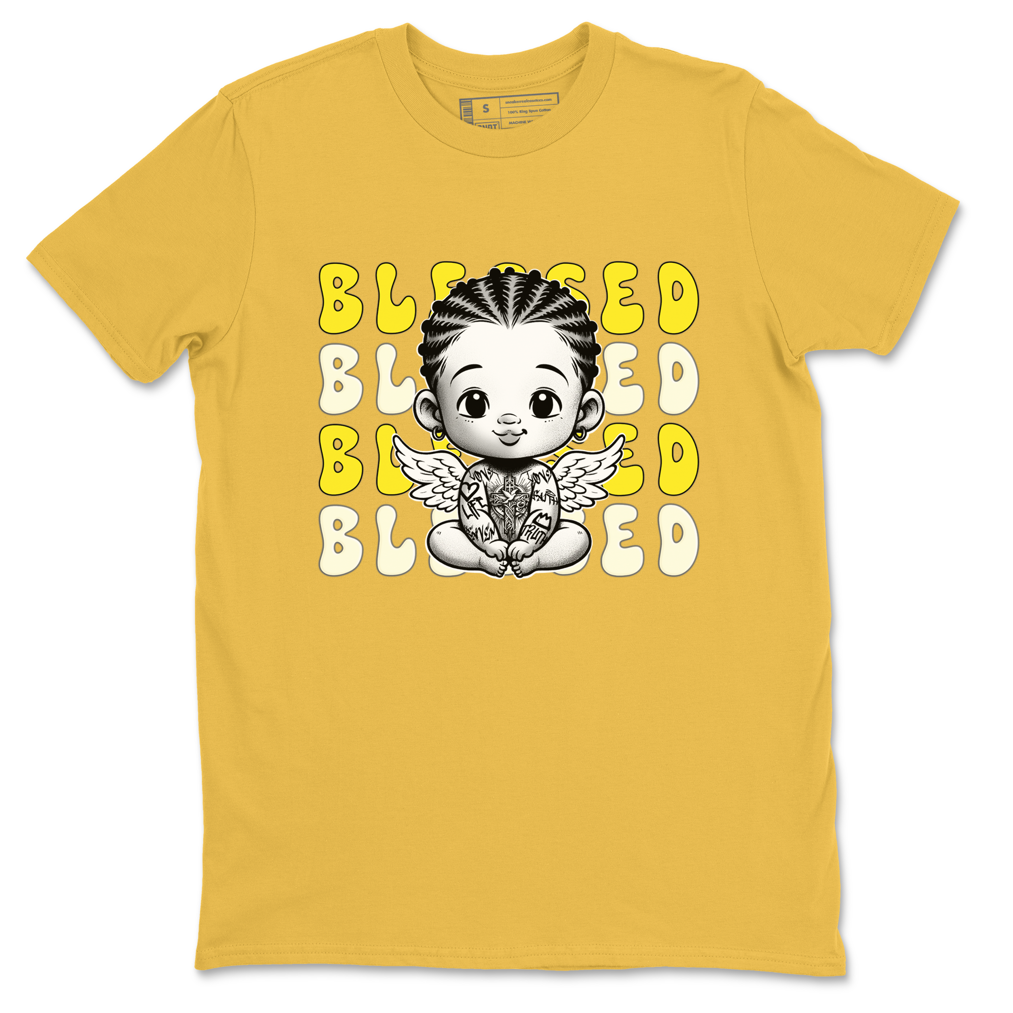 Blessed snkmatch Tees - Air Jordan 4 Vivid Sulfur