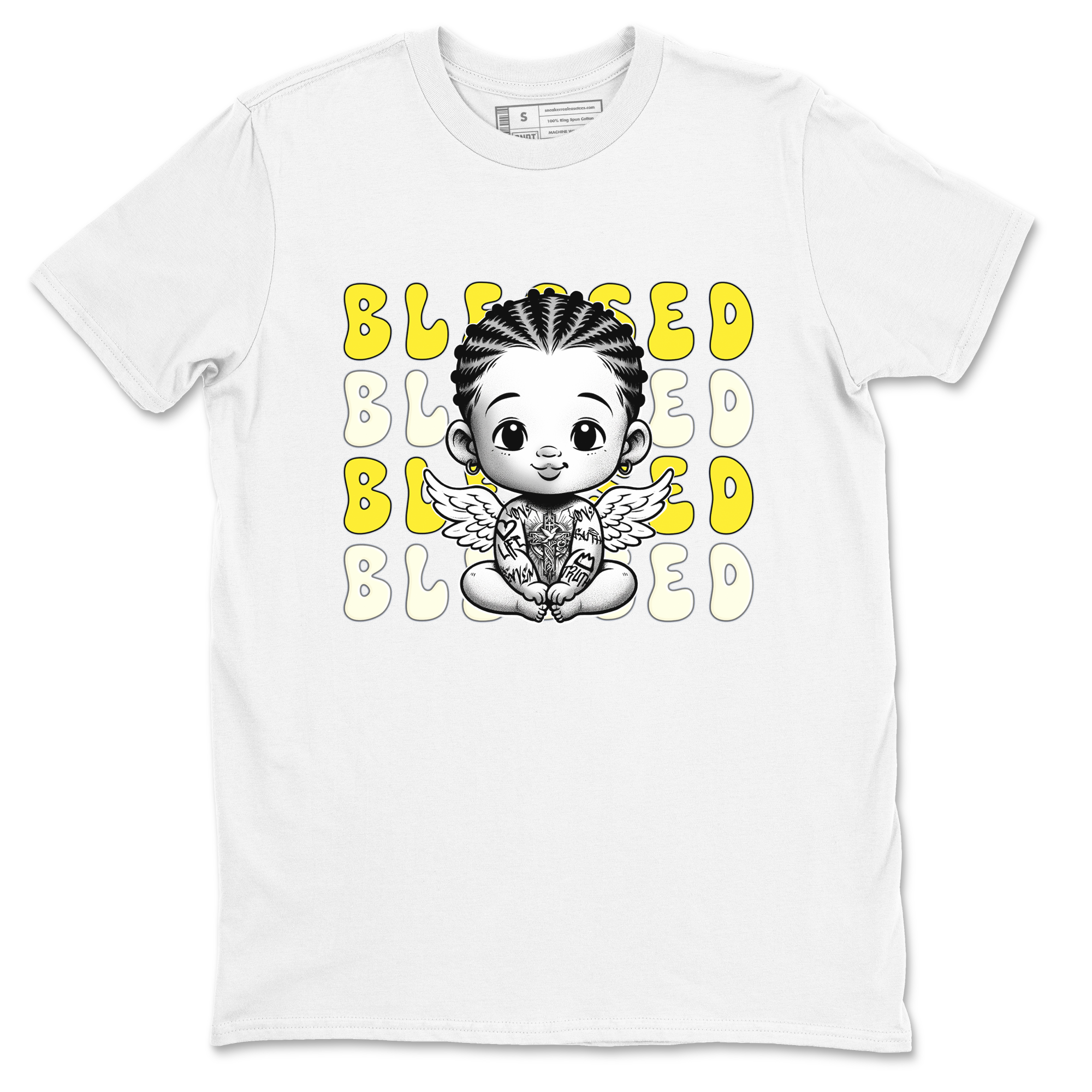 Blessed snkmatch Tees - Air Jordan 4 Vivid Sulfur