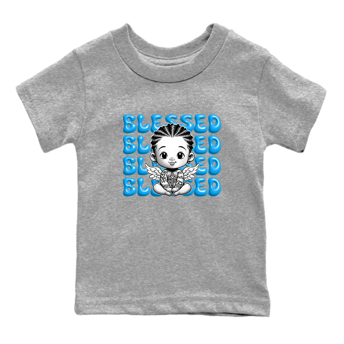 Blessed Baby snkmatch Tees Kids - Air Jordan 1 UNC Reimagined