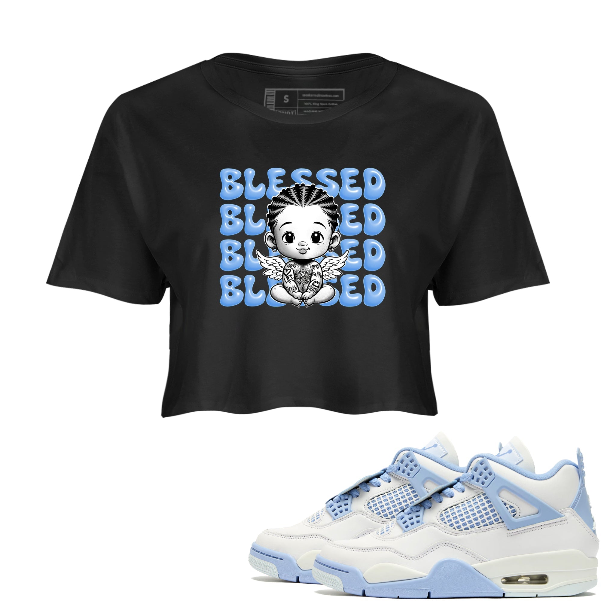 Blessed Baby snkmatch Women's Top - Air Jordan 4 Forget Me Not