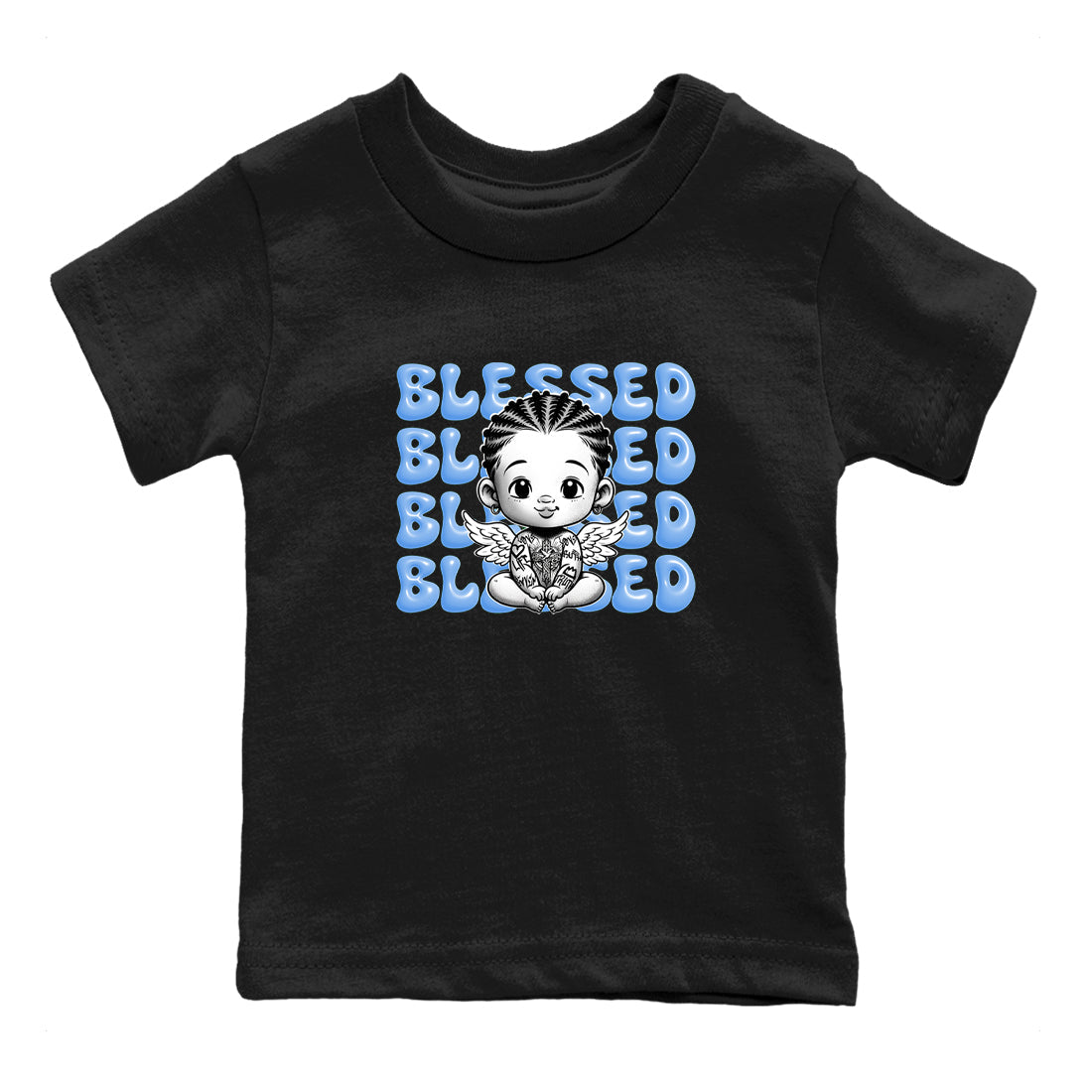 Blessed Baby snkmatch Tees Kids - Air Jordan 4 Forget Me Not