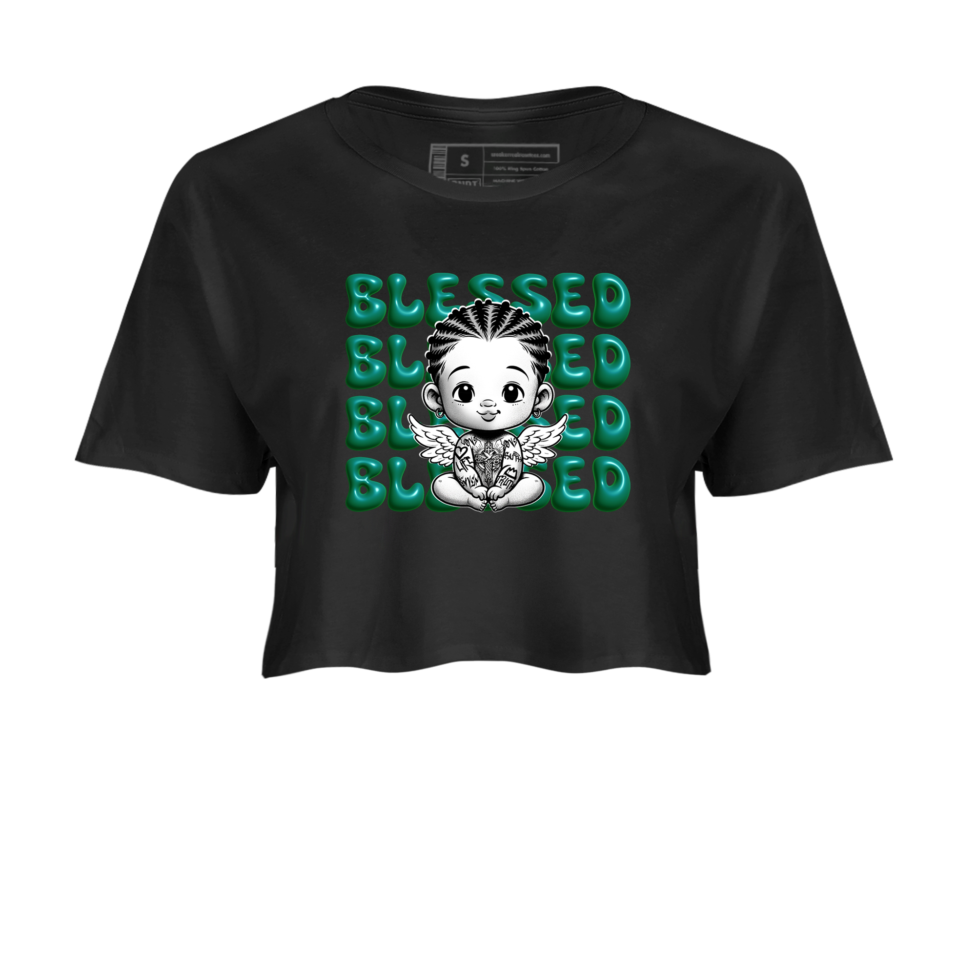 Blessed Baby snkmatch Women's Top - Air Jordan 4 Oxidized Green