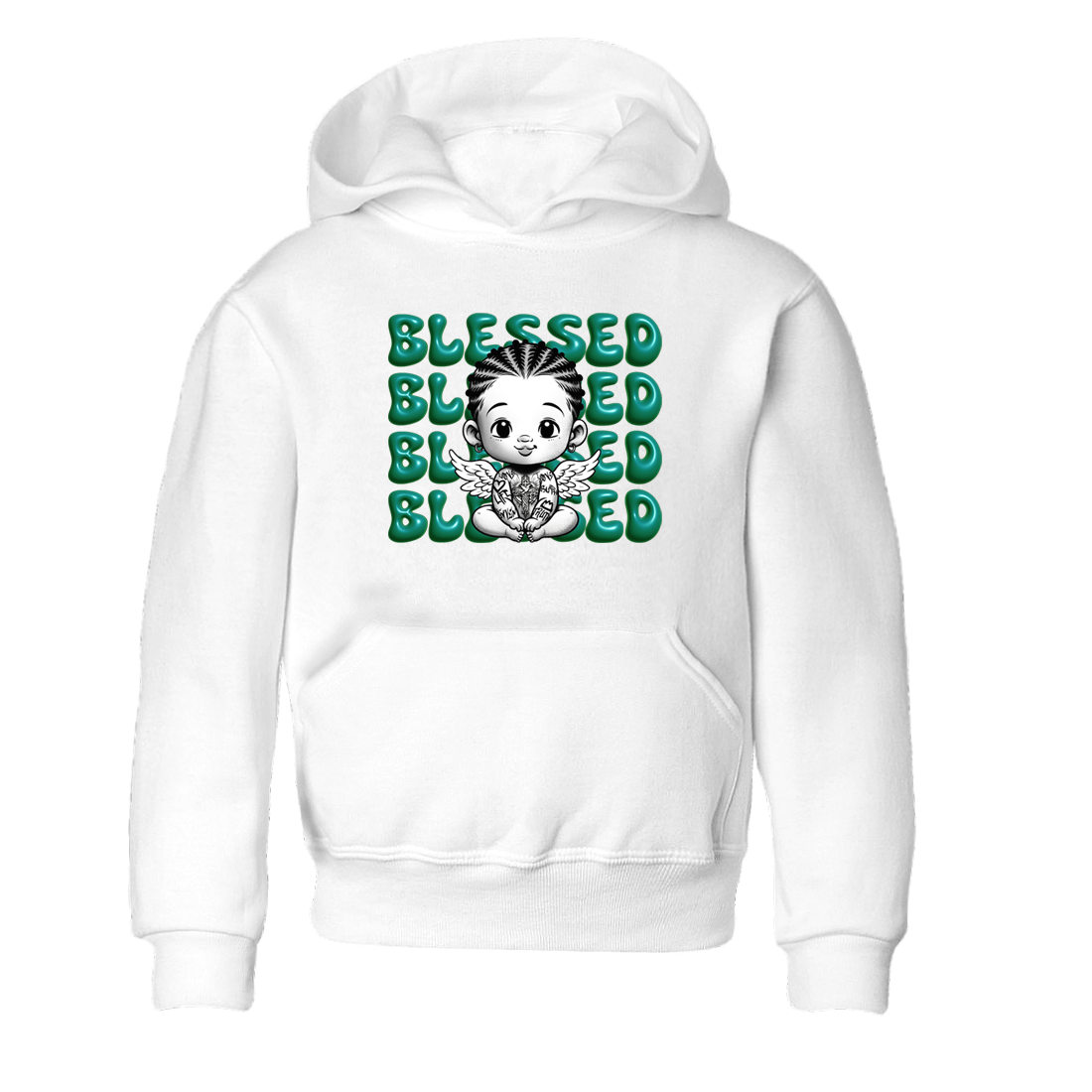 Blessed Baby snkmatch Tees Kids - Air Jordan 4 Oxidized Green