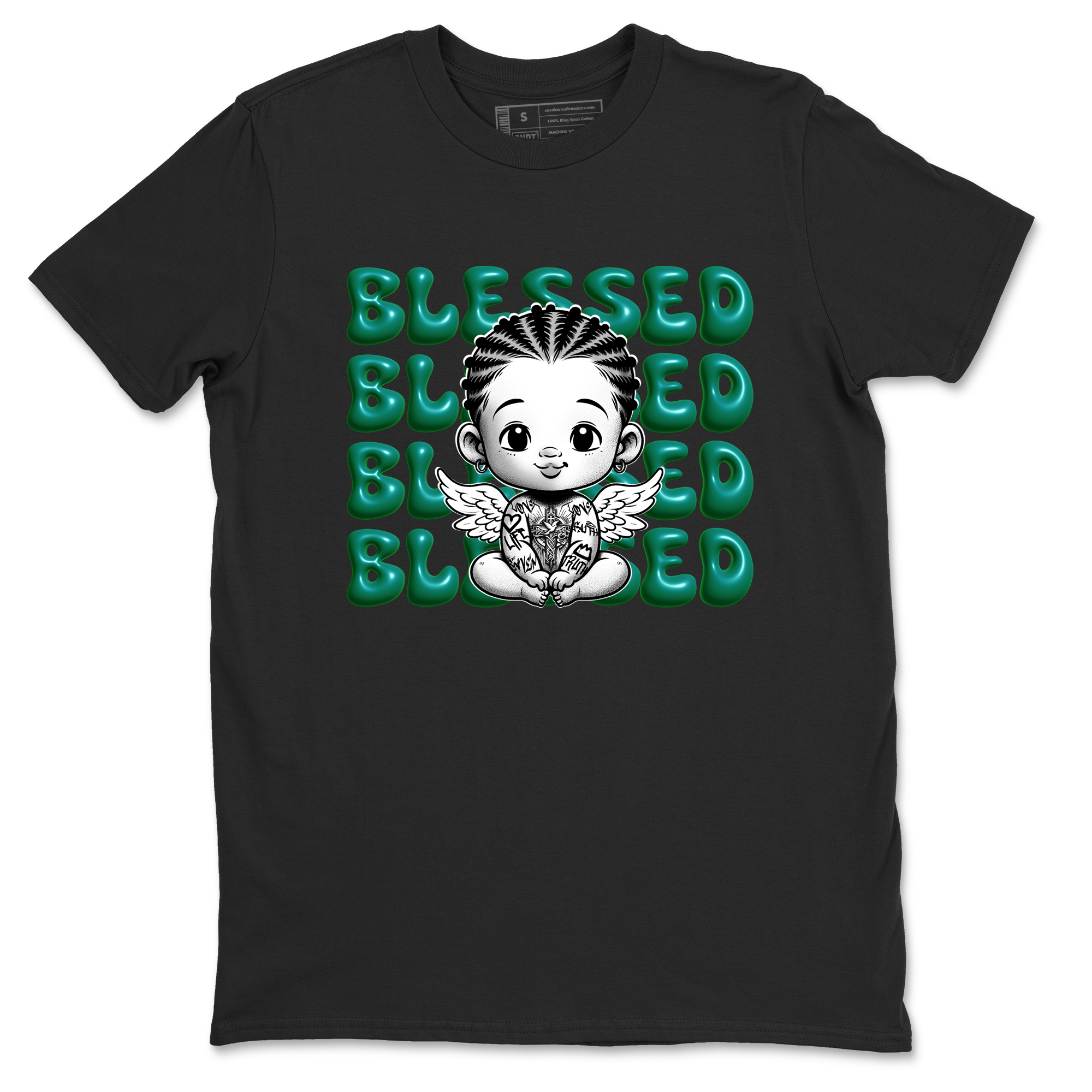 Blessed Baby snkmatch Tees - Air Jordan 4 Oxidized Green