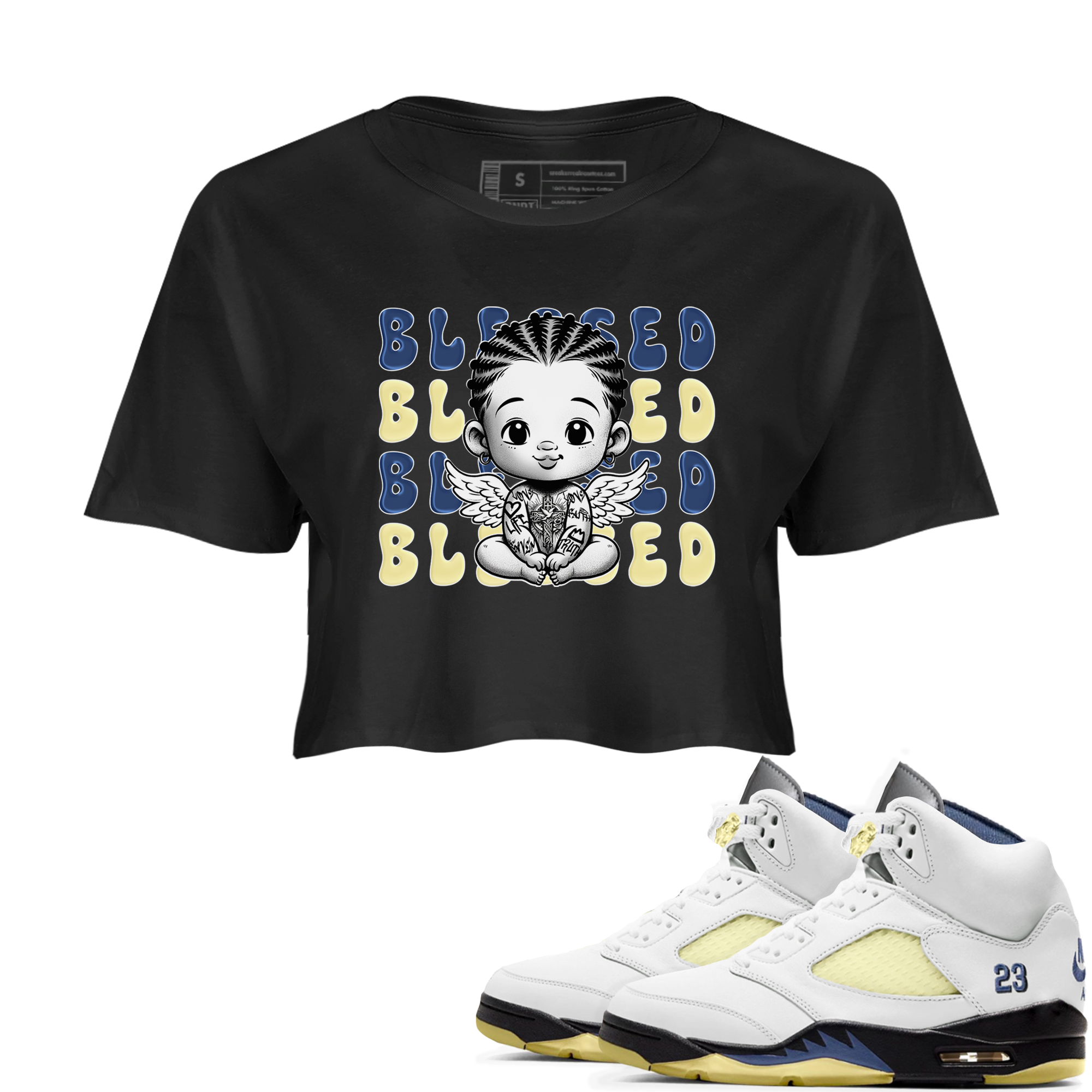 Blessed Baby snkmatch Women's Top - Air Jordan 5 A Ma Maniere x Photon Dust