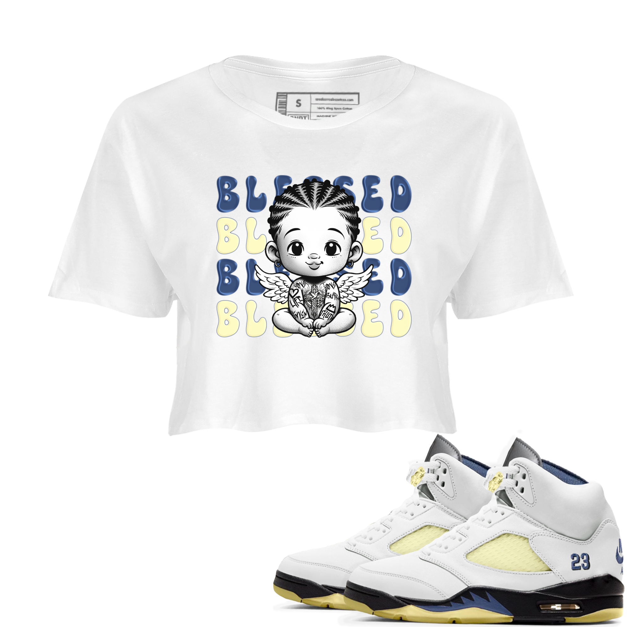 Blessed Baby snkmatch Women's Top - Air Jordan 5 A Ma Maniere x Photon Dust