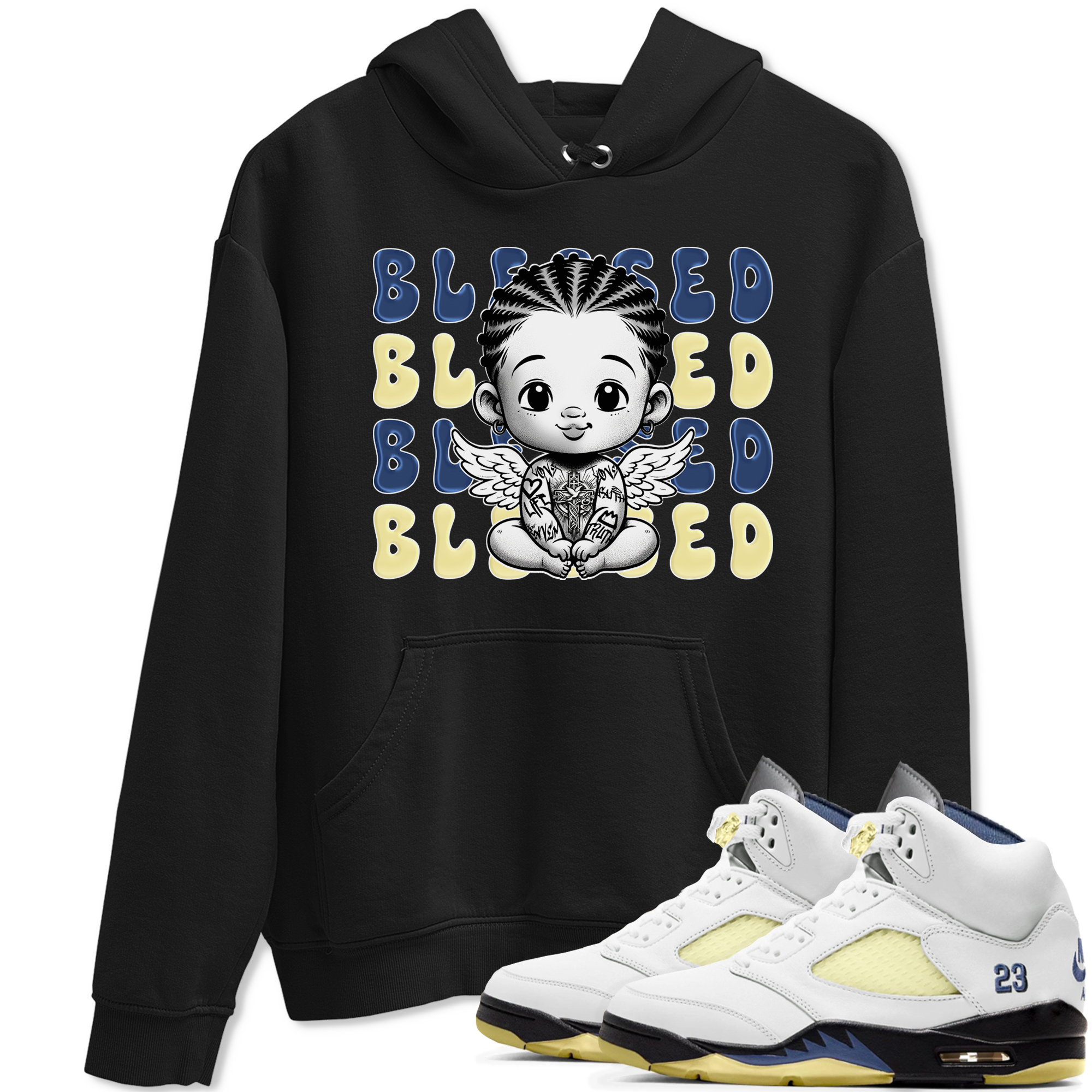 Blessed Baby snkmatch Tees - Air Jordan 5 A Ma Maniere x Photon Dust