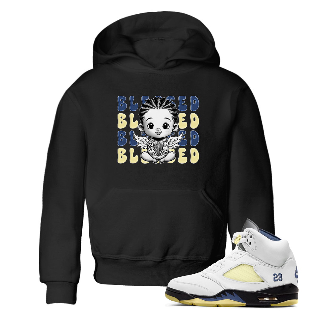Blessed Baby snkmatch Tees Kids - Air Jordan 5 A Ma Maniere x Photon Dust