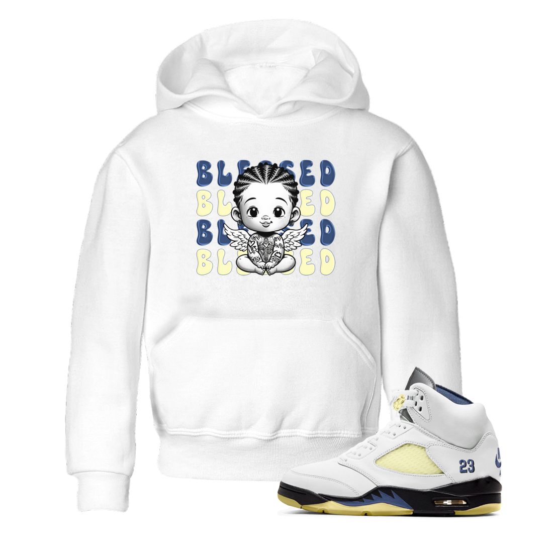 Blessed Baby snkmatch Tees Kids - Air Jordan 5 A Ma Maniere x Photon Dust