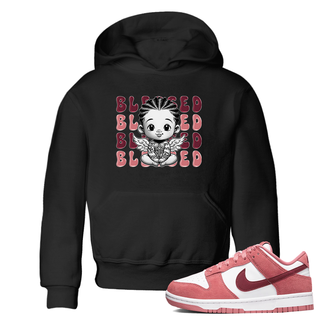 Blessed Baby snkmatch Tee Kids - Dunk Valentines Day 2024