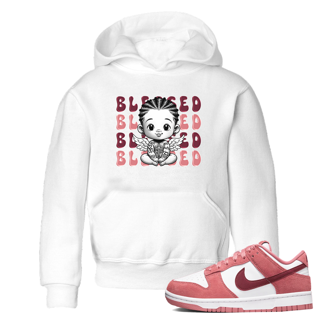 Blessed Baby snkmatch Tee Kids - Dunk Valentines Day 2024