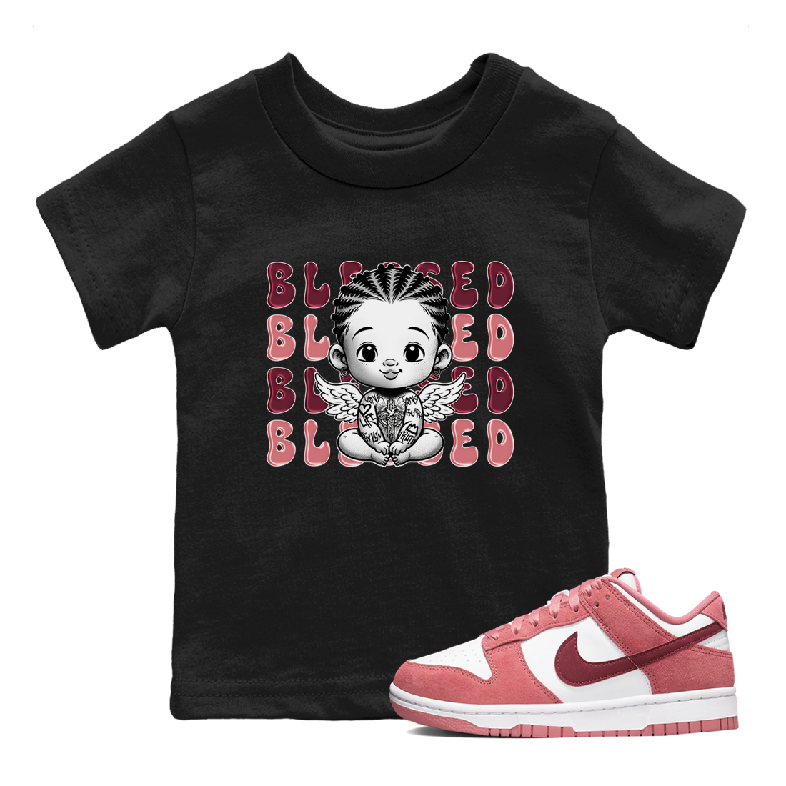 Blessed Baby snkmatch Tee Kids - Dunk Valentines Day 2024
