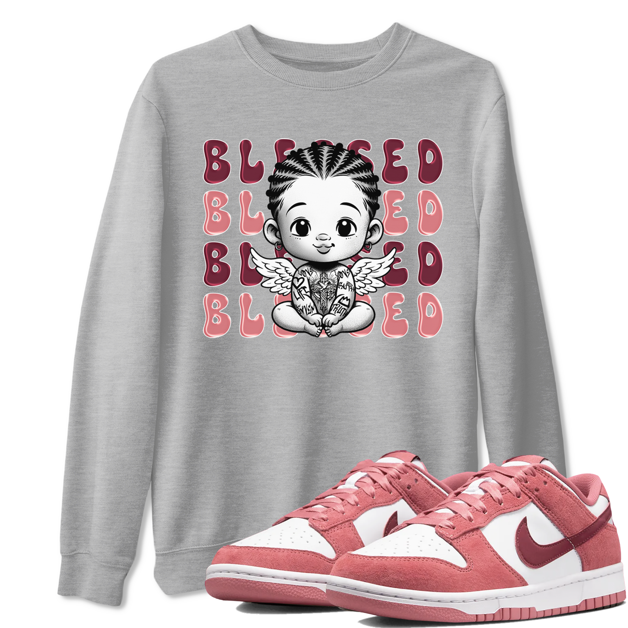 Blessed Baby snkmatch Tee - Dunk Valentines Day 2024