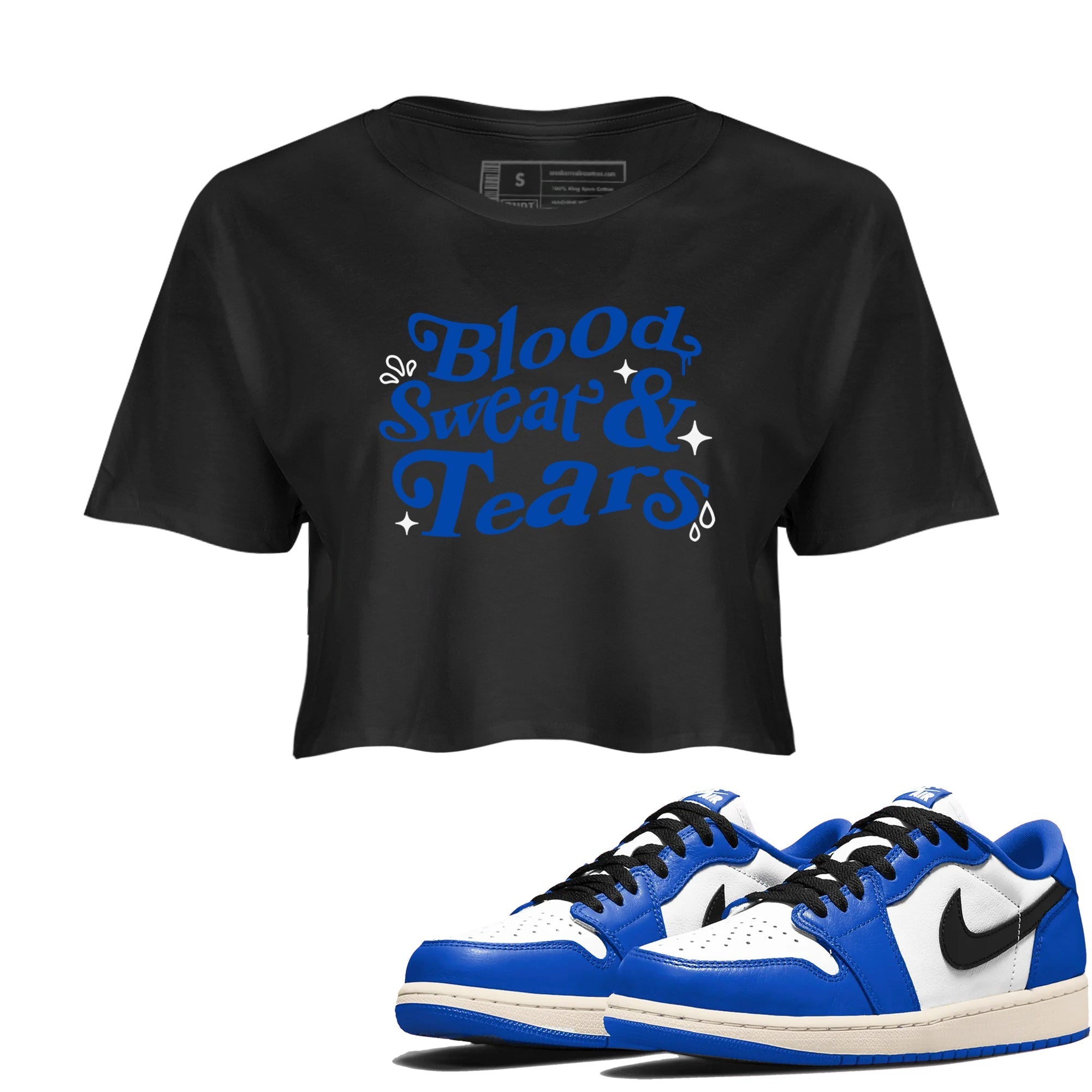 Blood Sweat Tears snkmatch Women's Top - Air Jordan 1 Game Royal