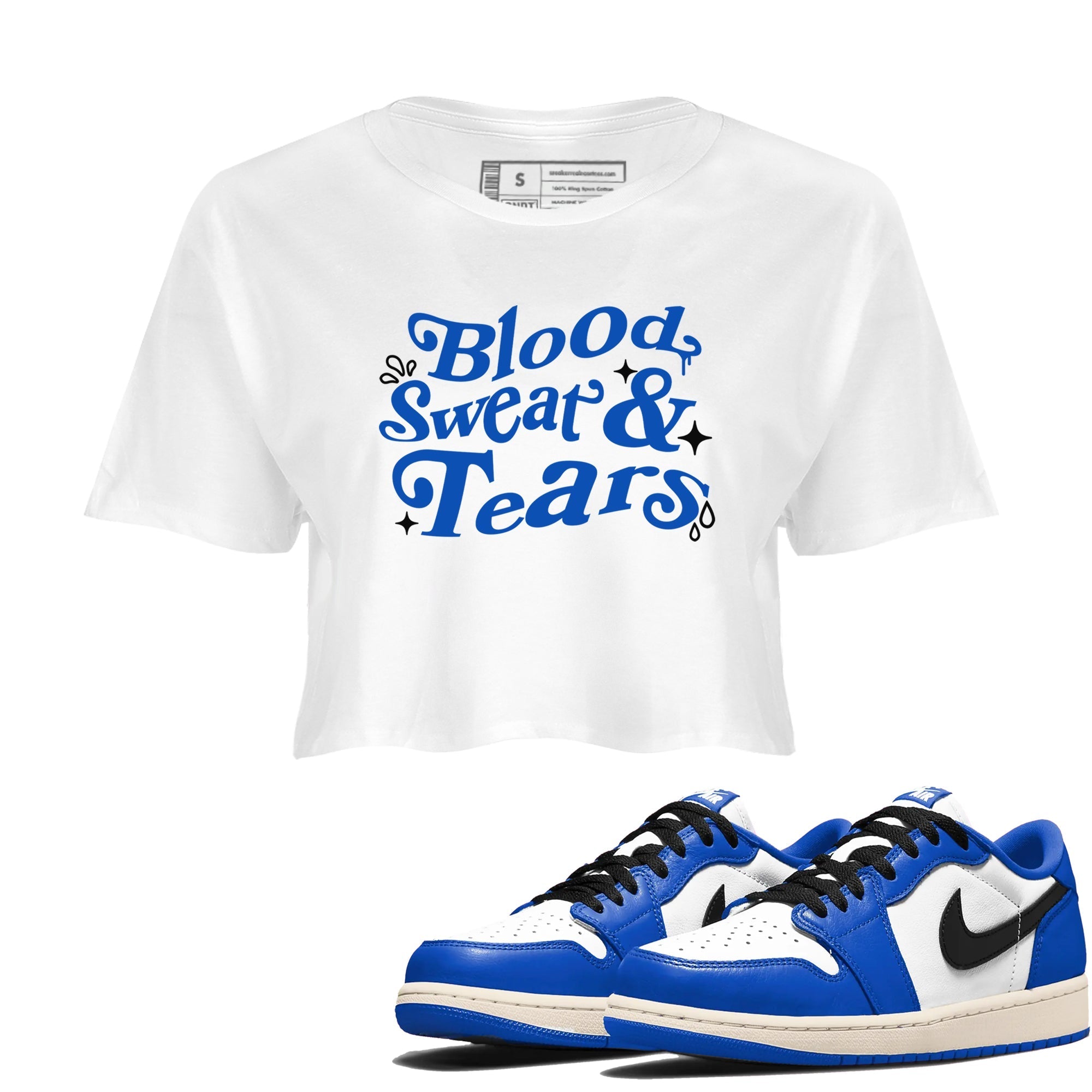 Blood Sweat Tears snkmatch Women's Top - Air Jordan 1 Game Royal