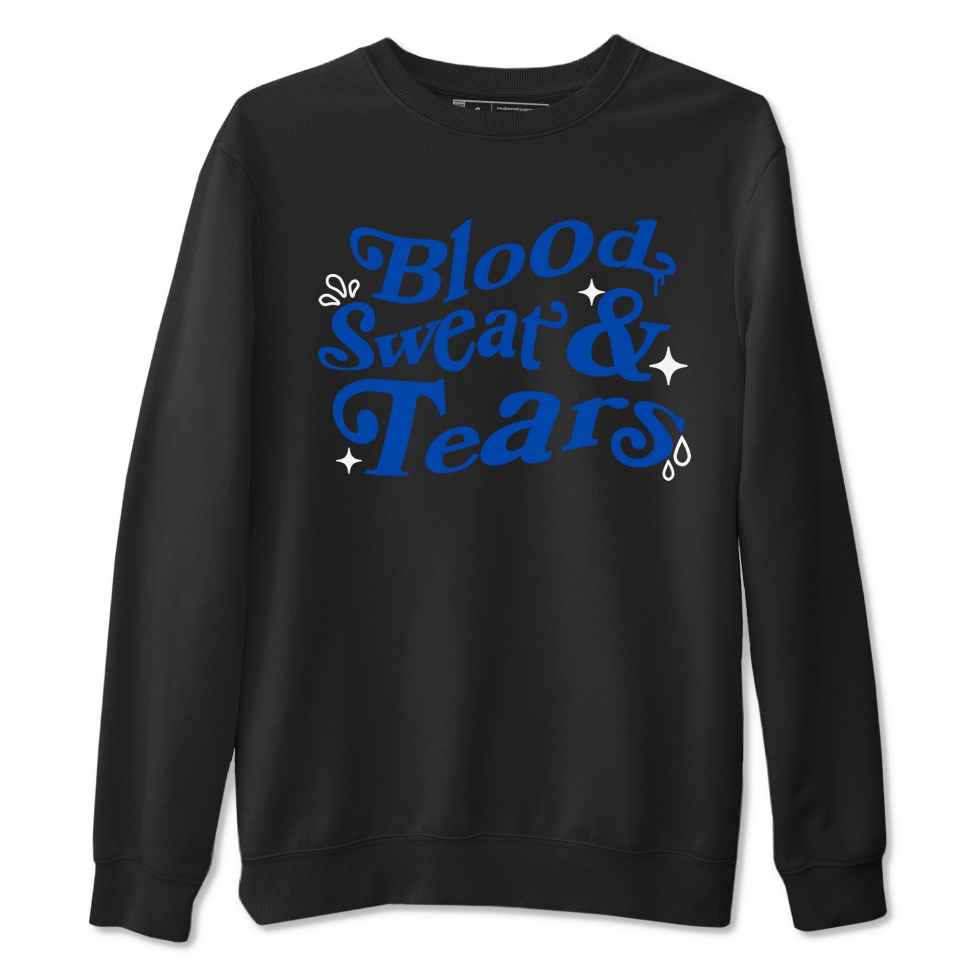 Blood Sweat Tears snkmatch Tees - Air Jordan 1 Game Royal