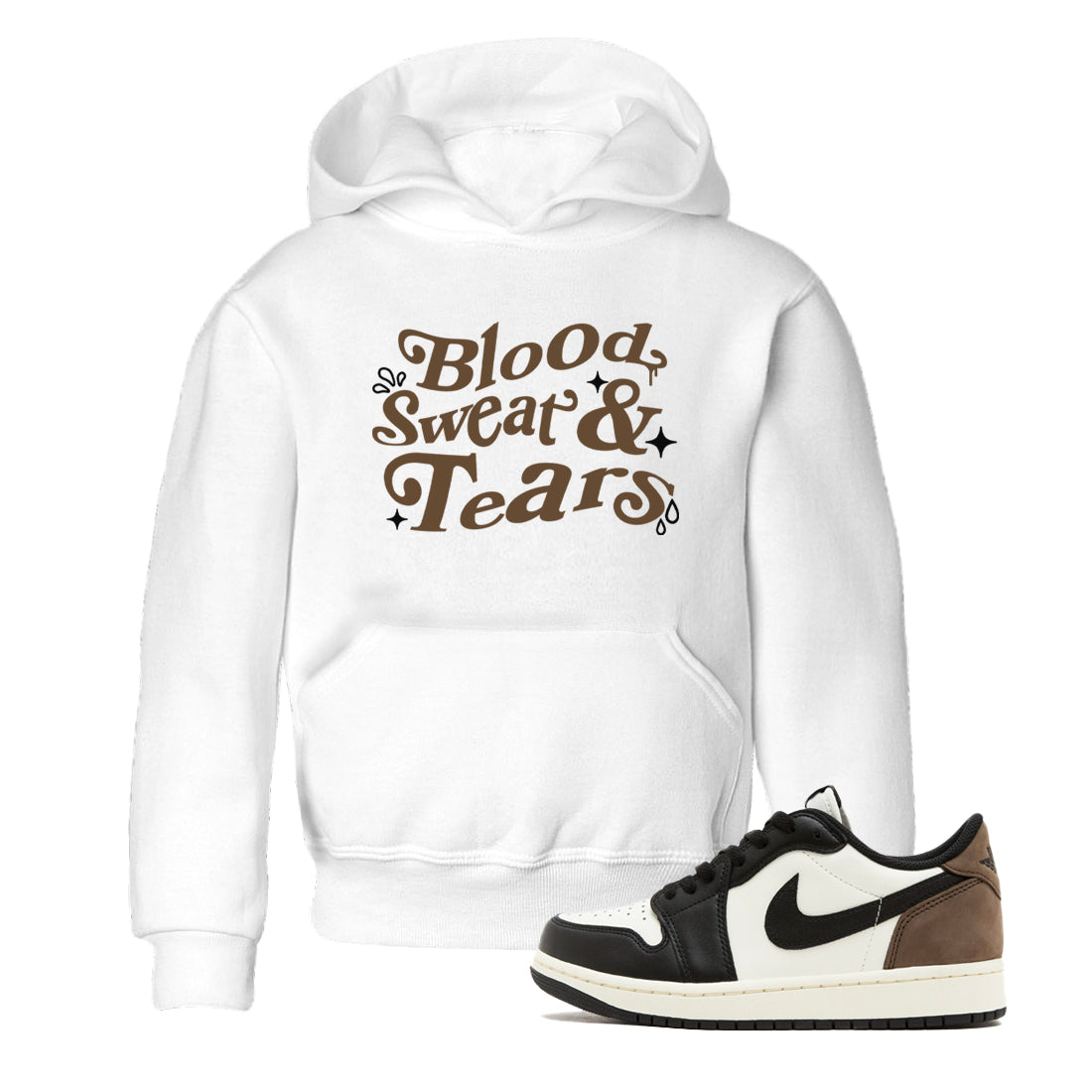Blood Sweat Tears snkmatch Tees Kids - Air Jordan 1 Mocha