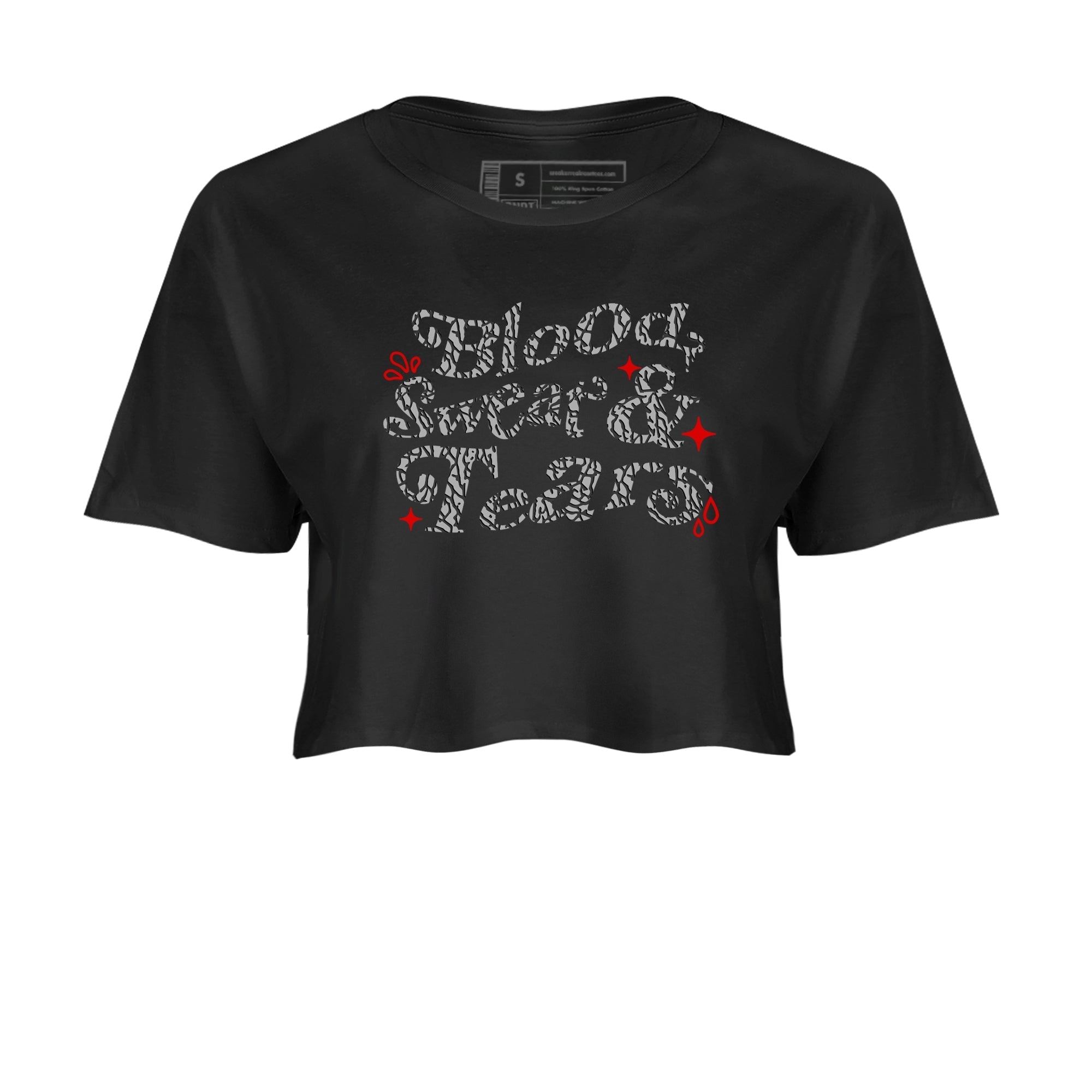 Blood Sweat Tears snkmatch Women's Top - Air Jordan 3 Black Cement
