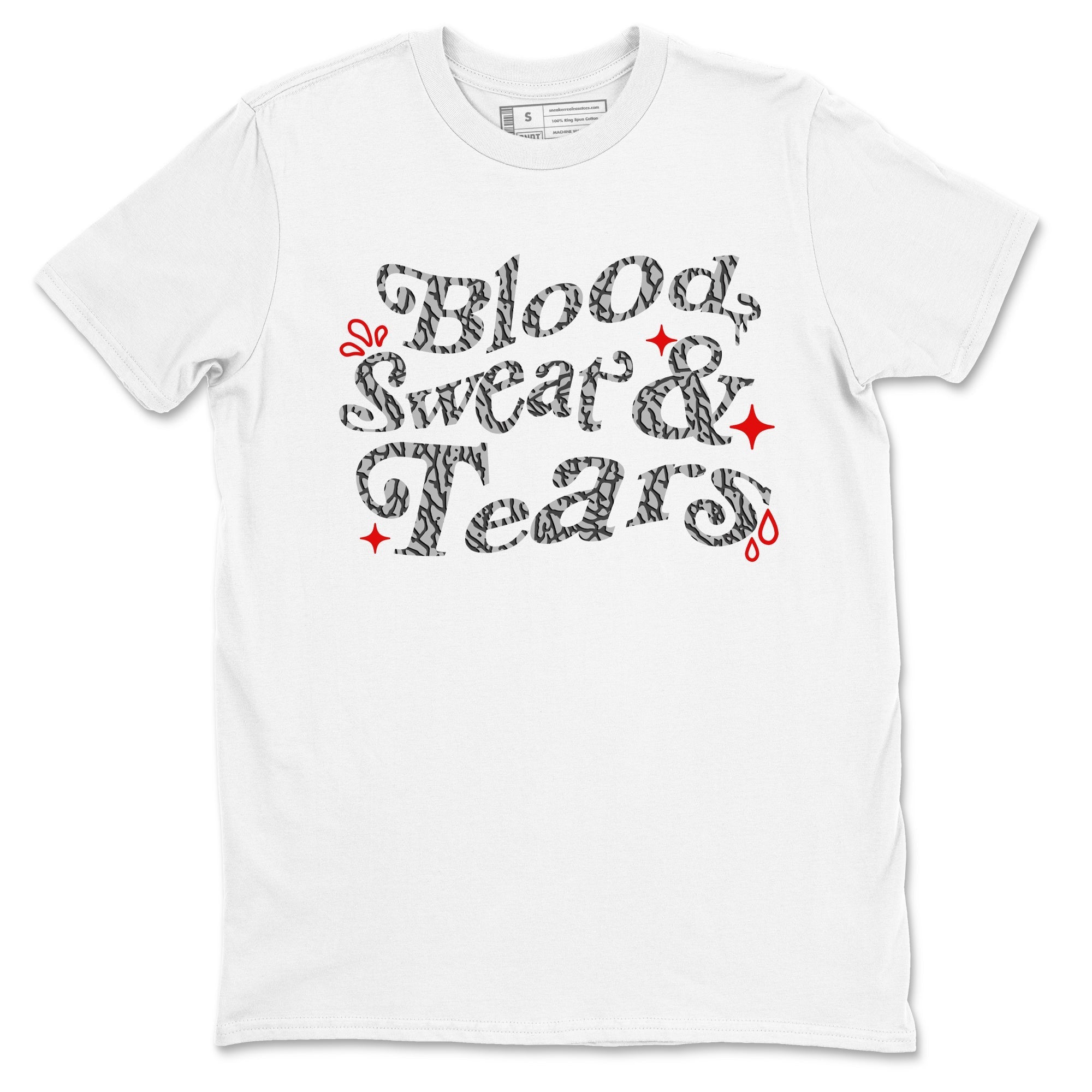 Blood Sweat Tears snkmatch Tees - Air Jordan 3 Black Cement