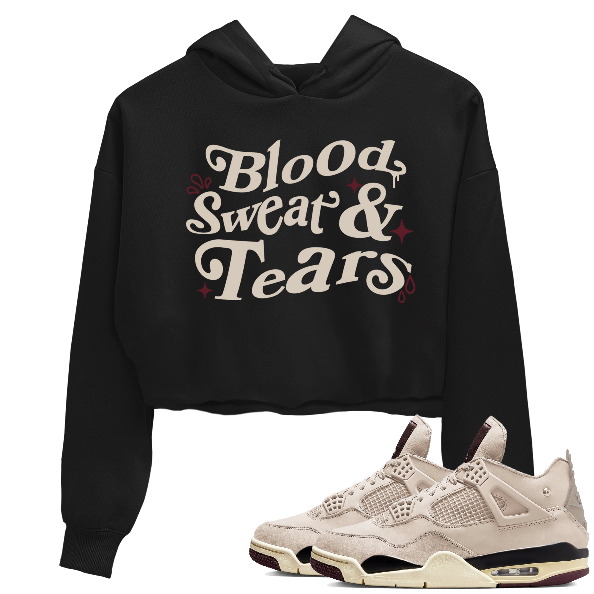 Blood Sweat Tears snkmatch Women's Top - Air Jordan 4 A Ma Maniere x Fossil Stone