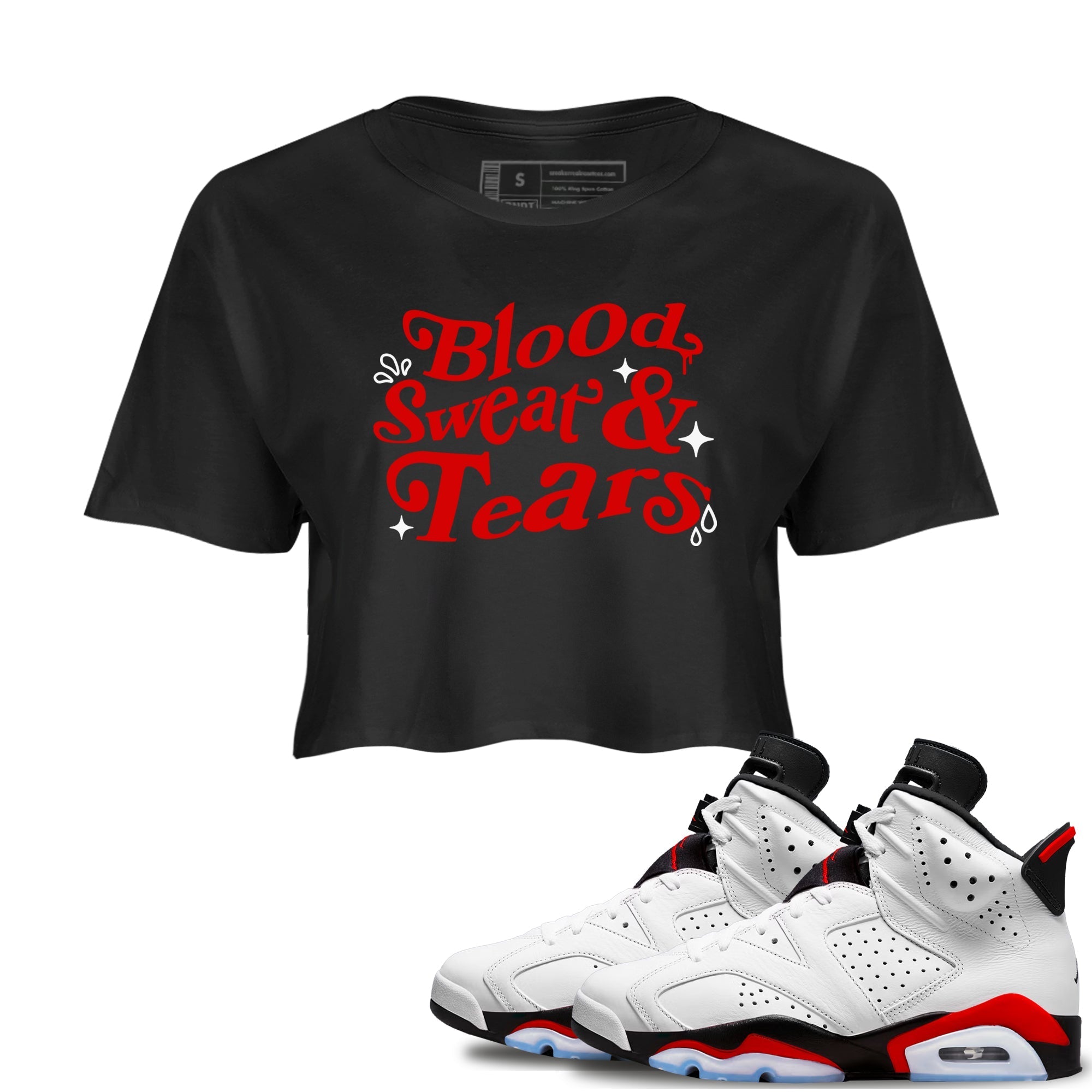 Blood Sweat Tears snkmatch Women's Top - Air Jordan 6 Fire Red