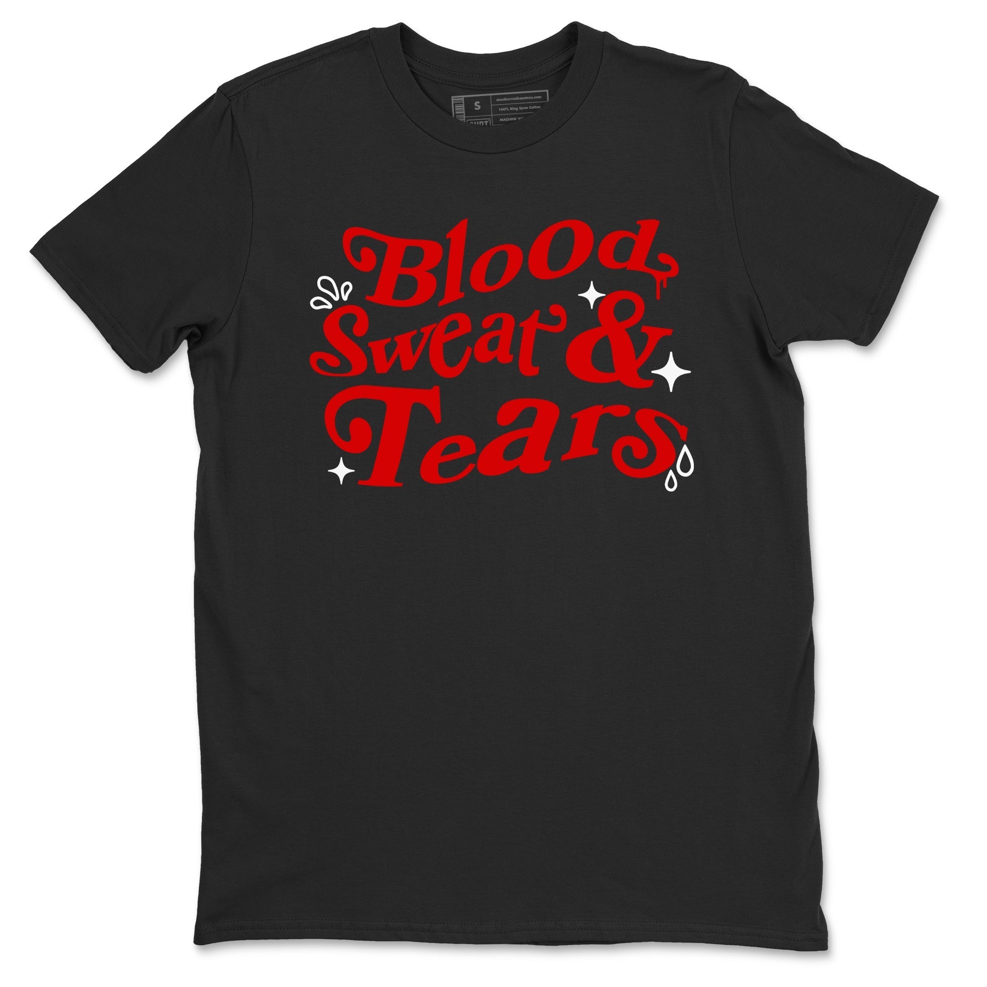 Blood Sweat Tears snkmatch Tees - Air Jordan 6 Fire Red