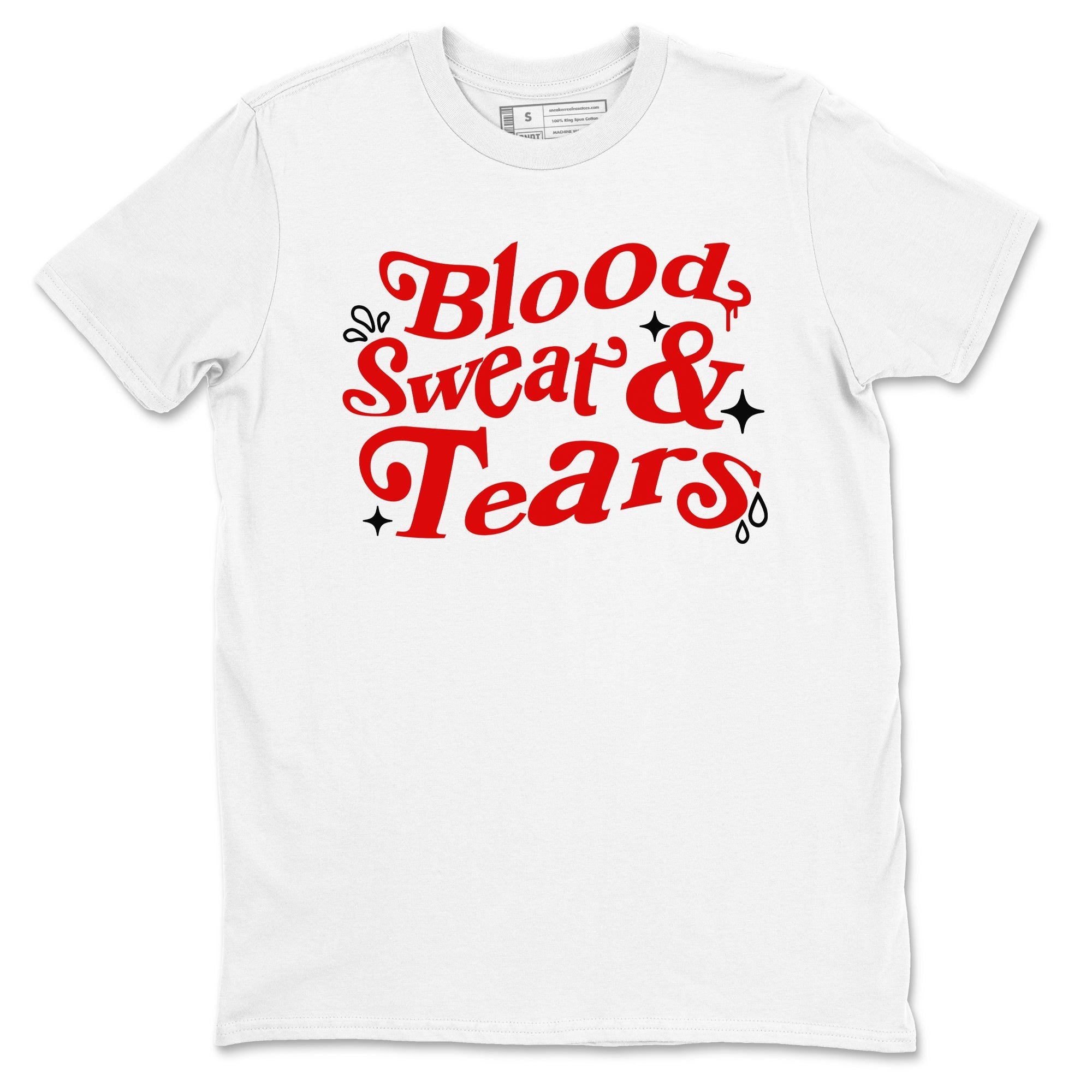 Blood Sweat Tears snkmatch Tees - Air Jordan 6 Fire Red